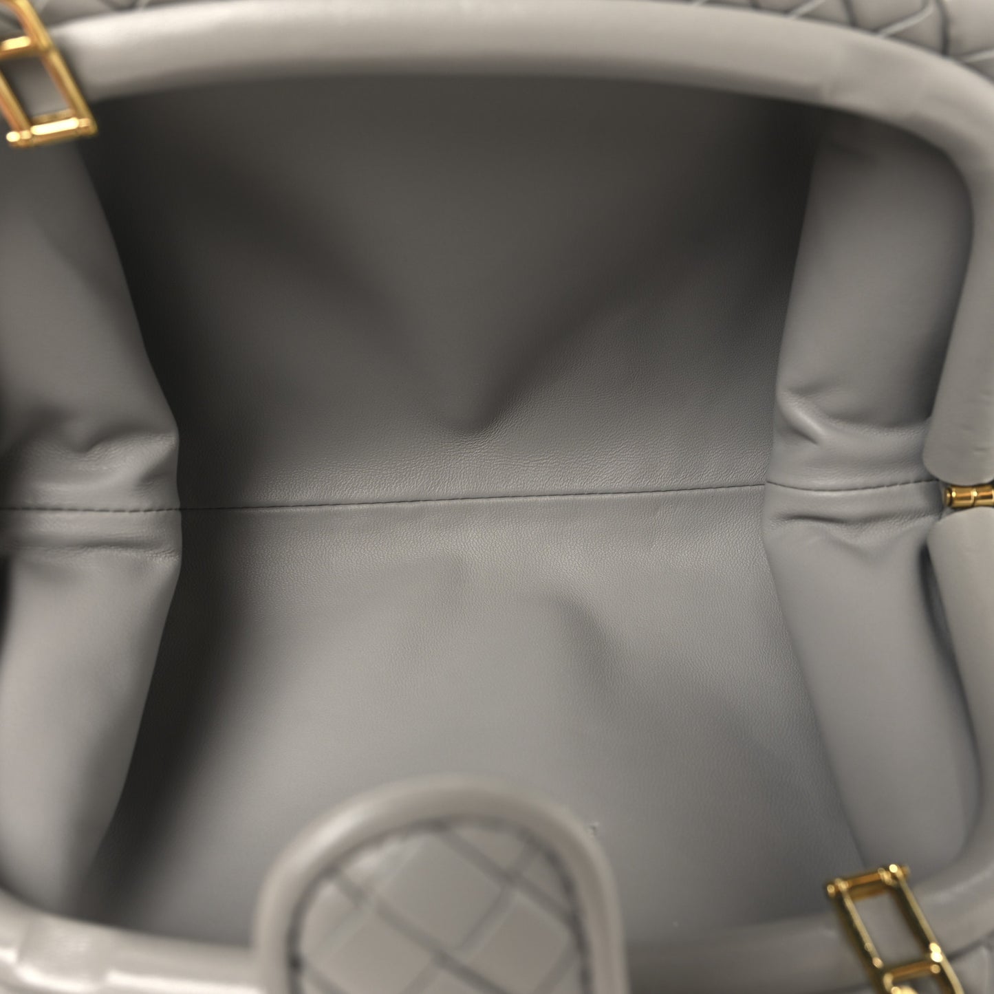 Nappa Intrecciato Small The Lauren 1980 Clutch With Chain Sterling