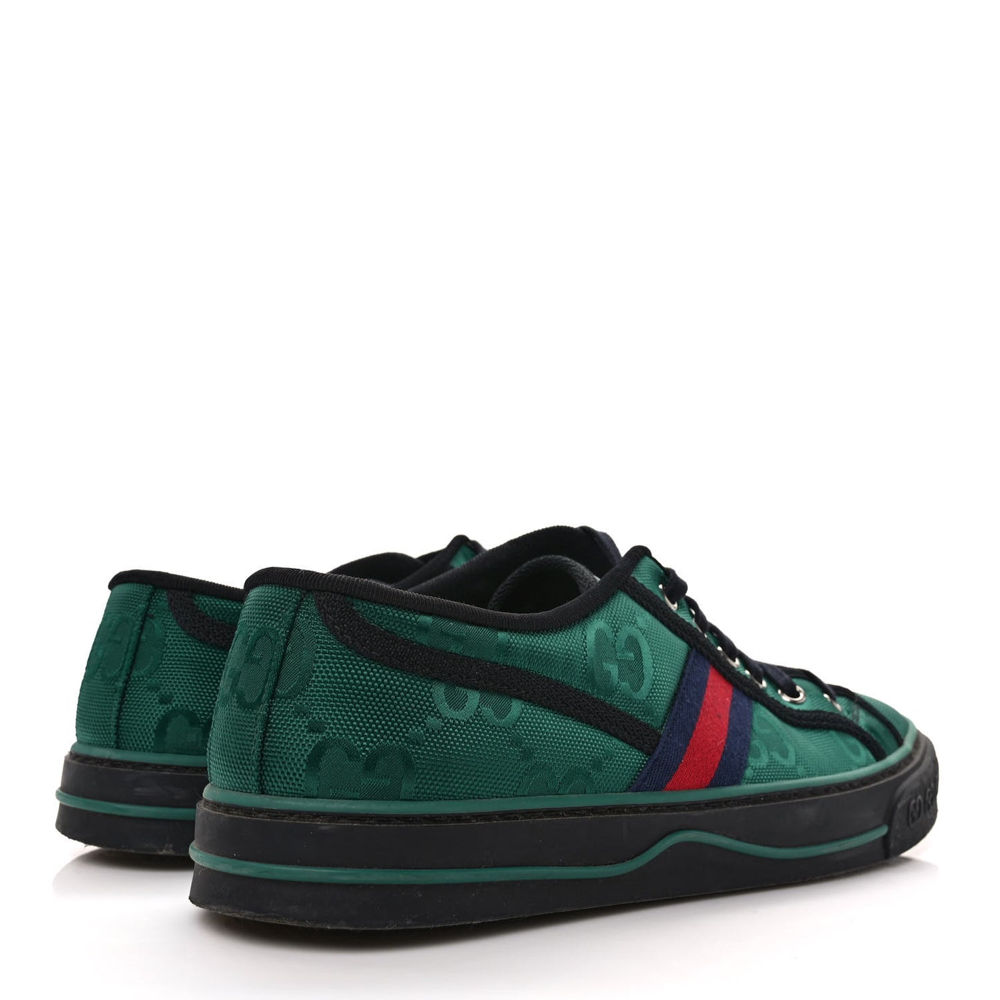 Econyl Nylon Web Monogram Off The Grid Mens 1977 Tennis Sneakers 9 Scrabble Green Black