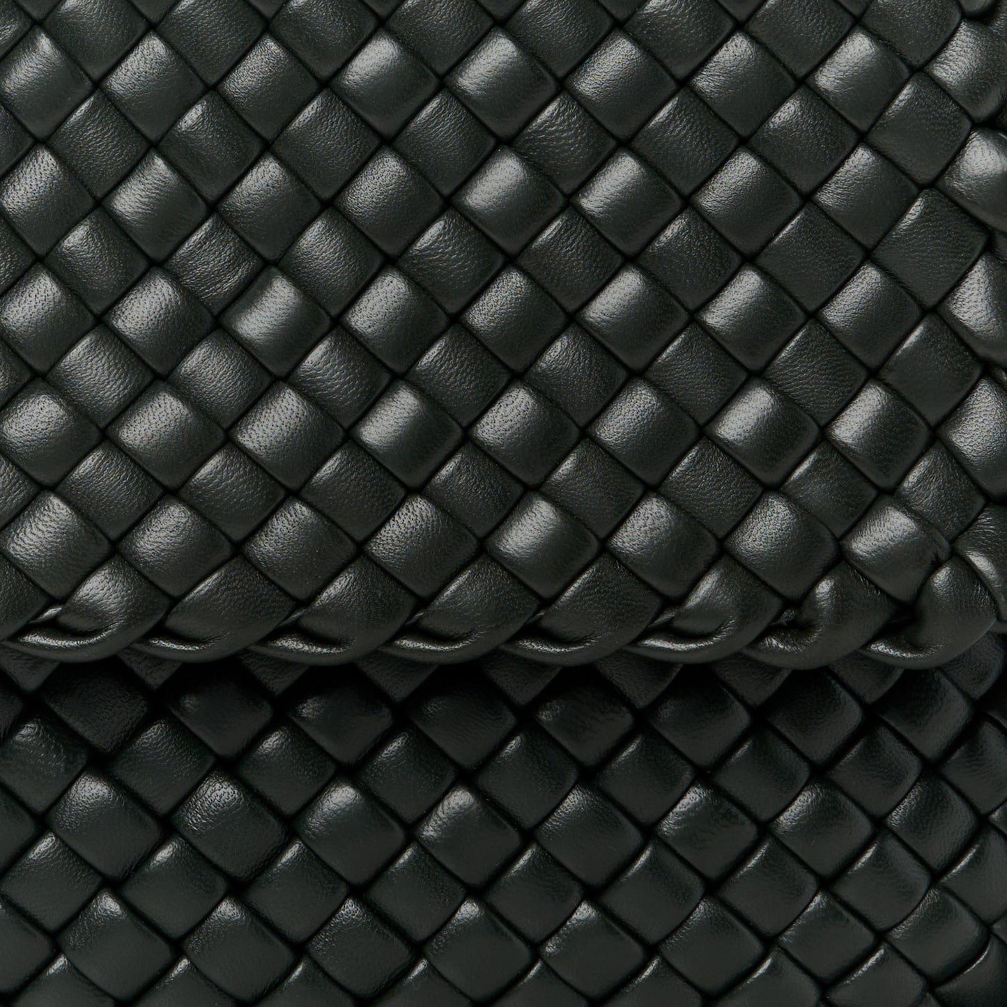 Nappa Intrecciato Small Cobble Shoulder Bag Dark Green