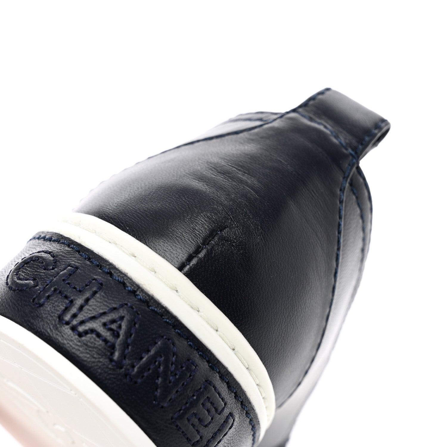 Chanel Lambskin Quilted Womens CC Stroll Sneakers 36 Dark Blue Black 10 of 13