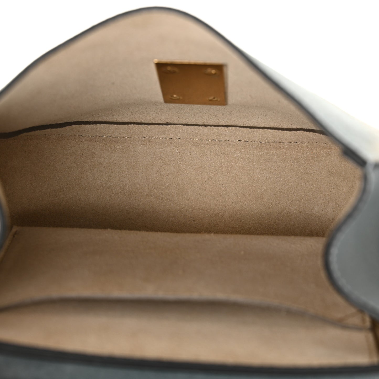 Suede Smooth Calfskin Mini Drew Shoulder Bag Cloudy Blue