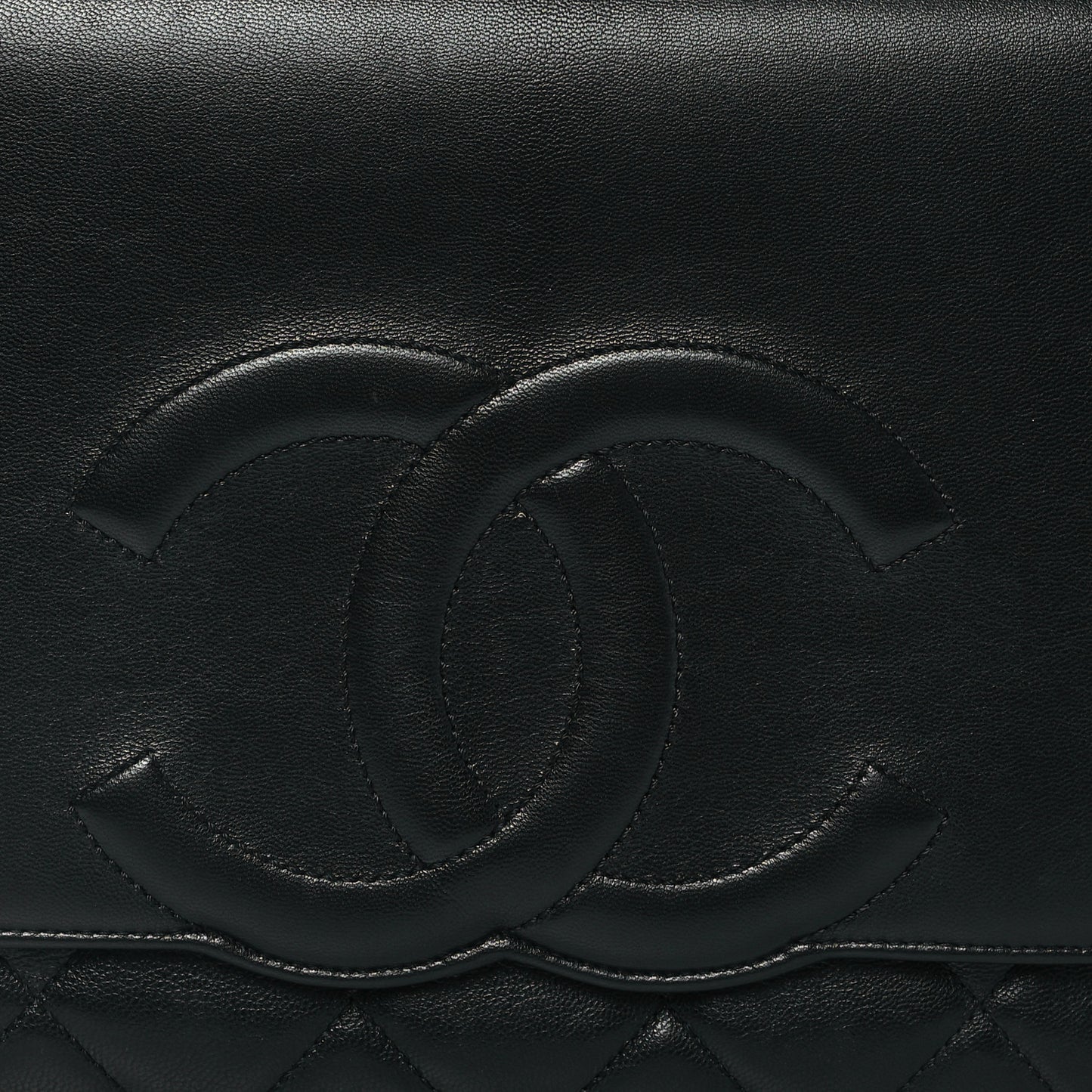 Goatskin Quilted Timeless CC Clutch Black