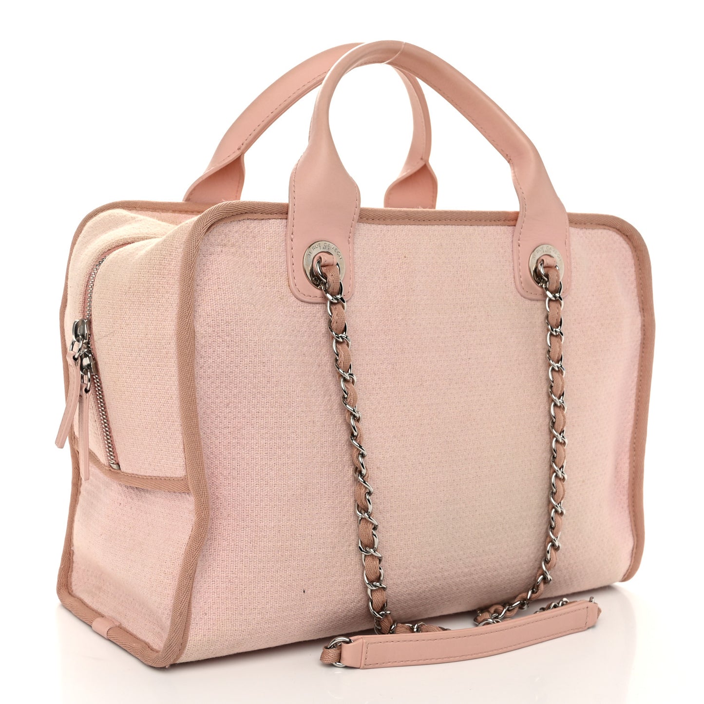 Canvas Deauville Bowling Bag Light Pink