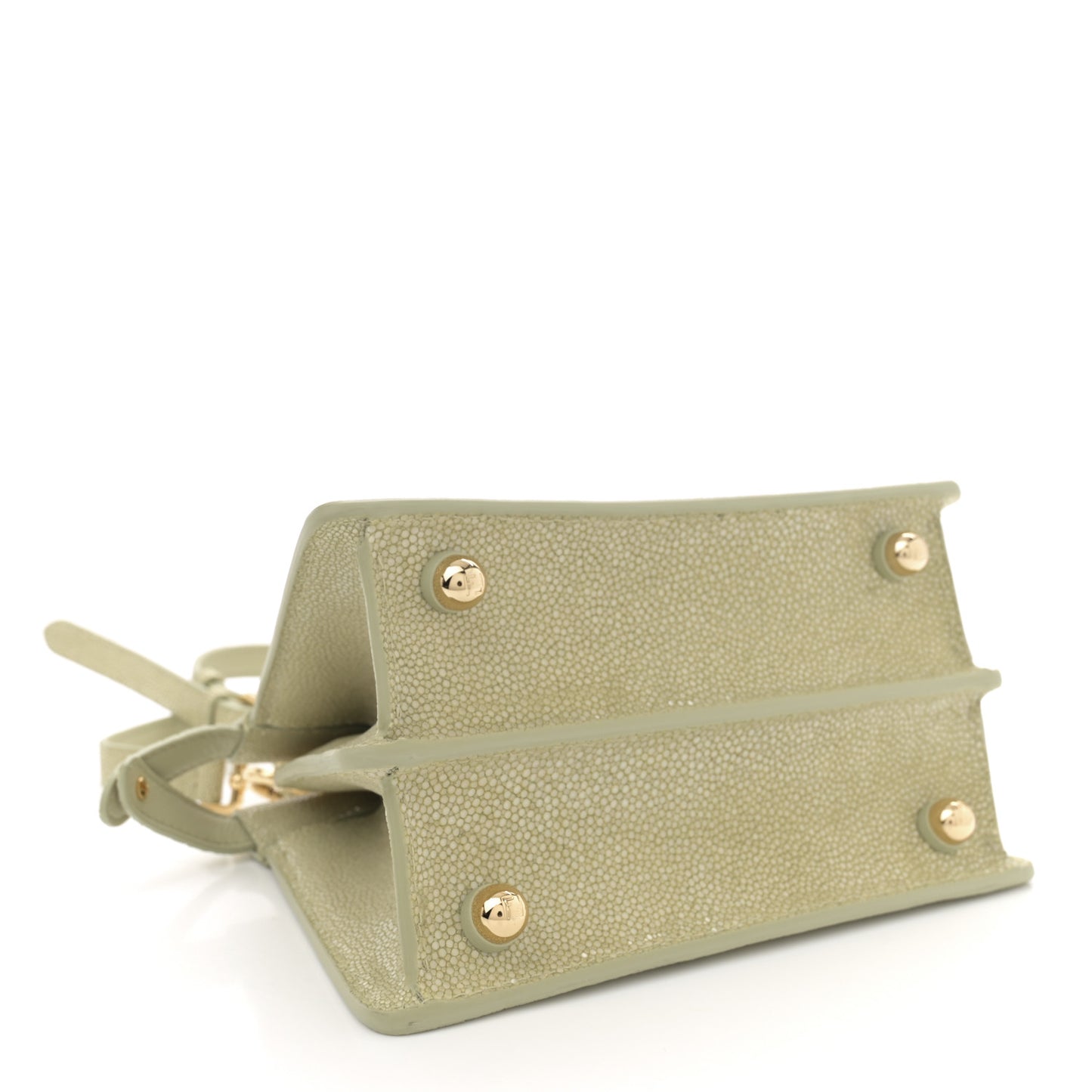 Stingray Shiny Nappa Petite Peekaboo I SEE U Satchel Green