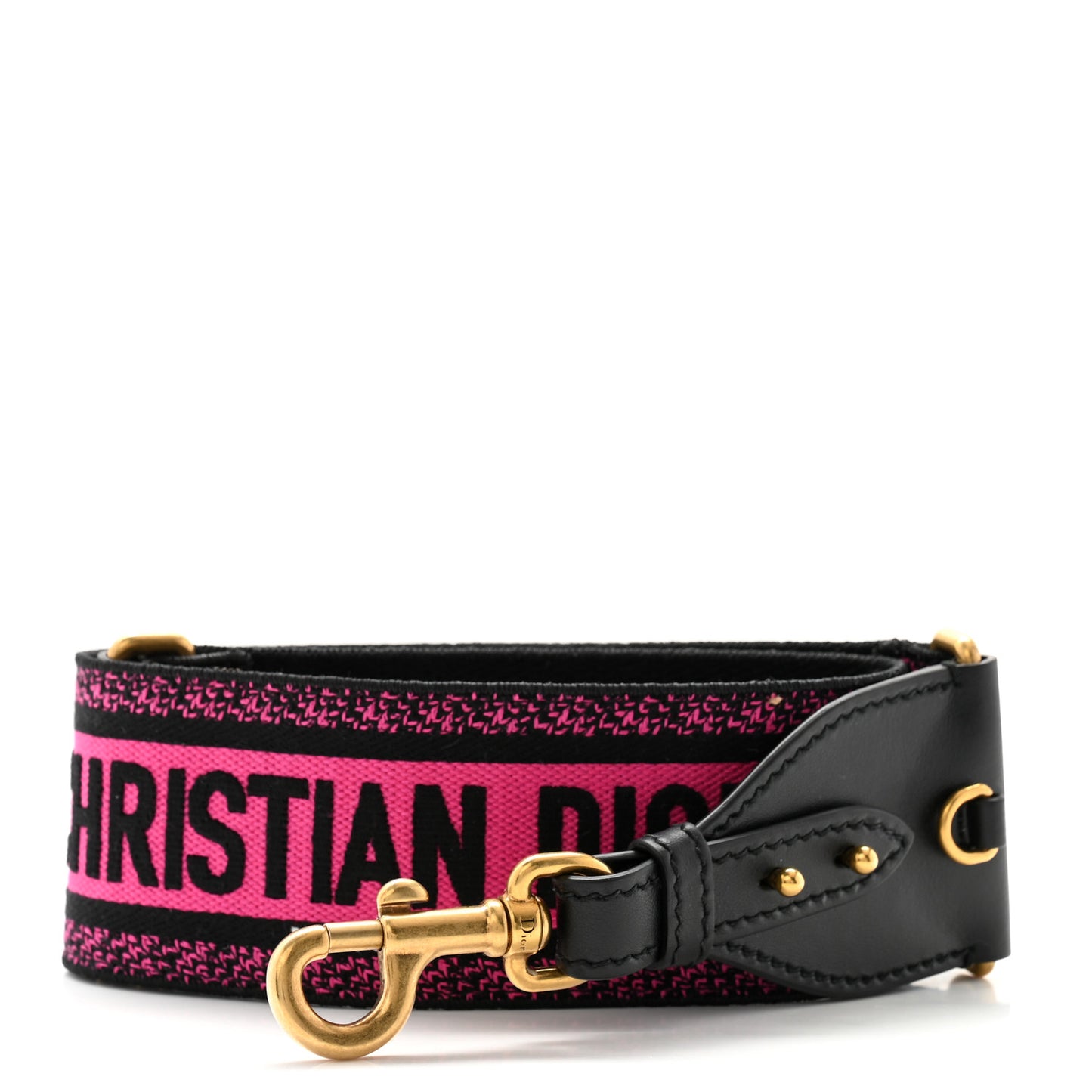 Canvas Embroidered Shoulder Strap Fuchsia Bleu