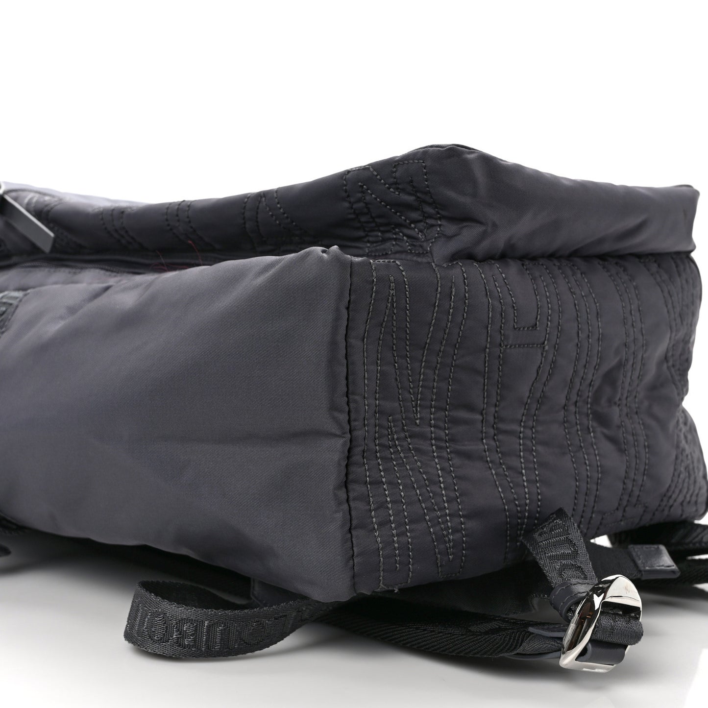 Calfskin Rubber Nylon Loubideal Backpack Smoky