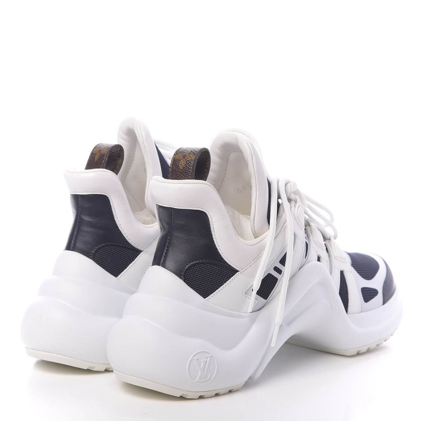 Calfskin Technical Nylon LV Archlight Sneakers 39 Marine