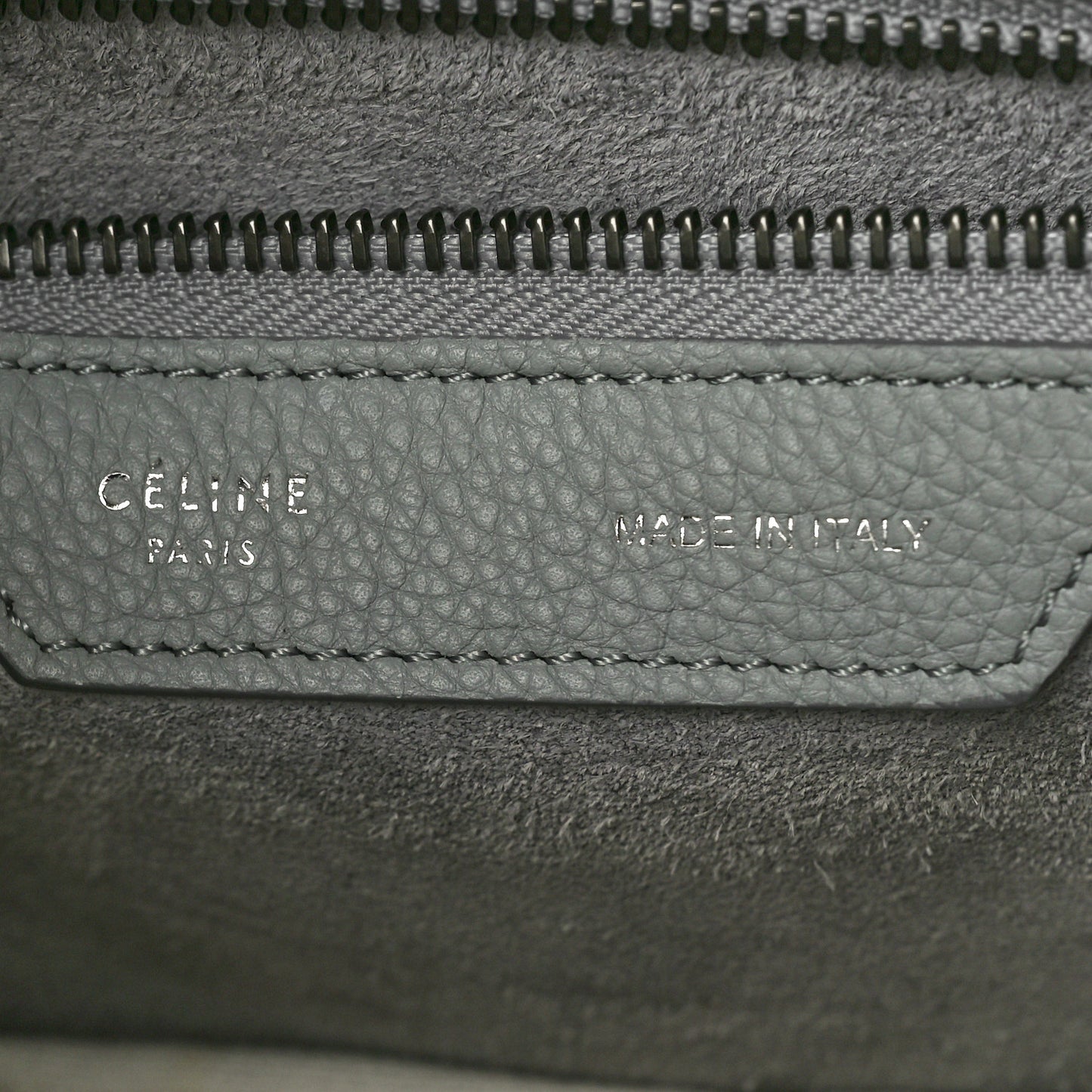 Baby Drummed Calfskin Micro Luggage Sky