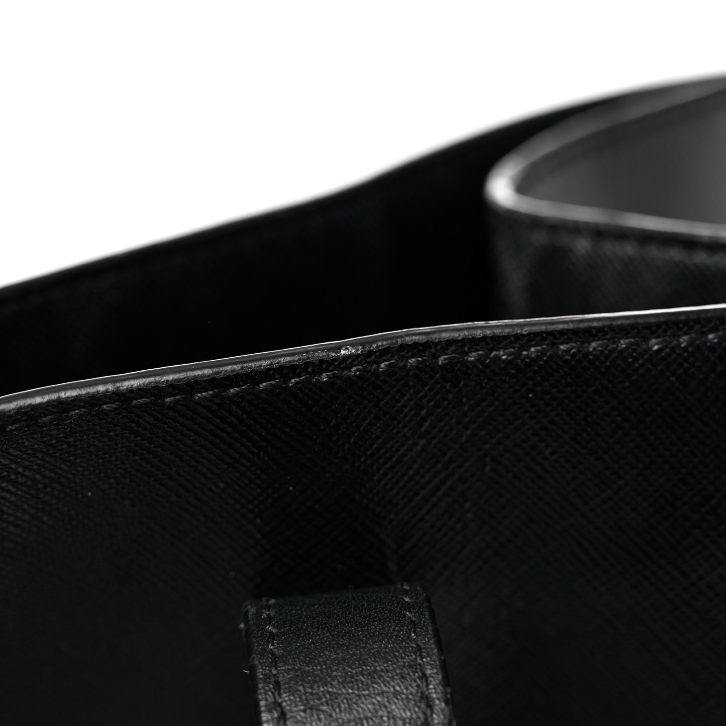 Textured Coated Canvas Medium Stargate Shopper Tote Black
