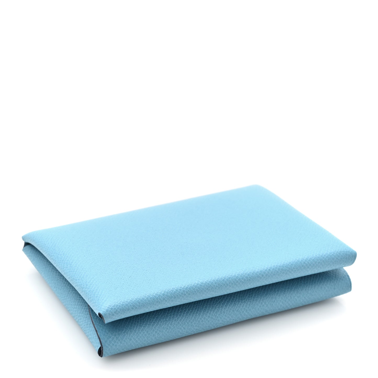 Madame Calfskin Duo Calvi Card Case Bleu du Nord