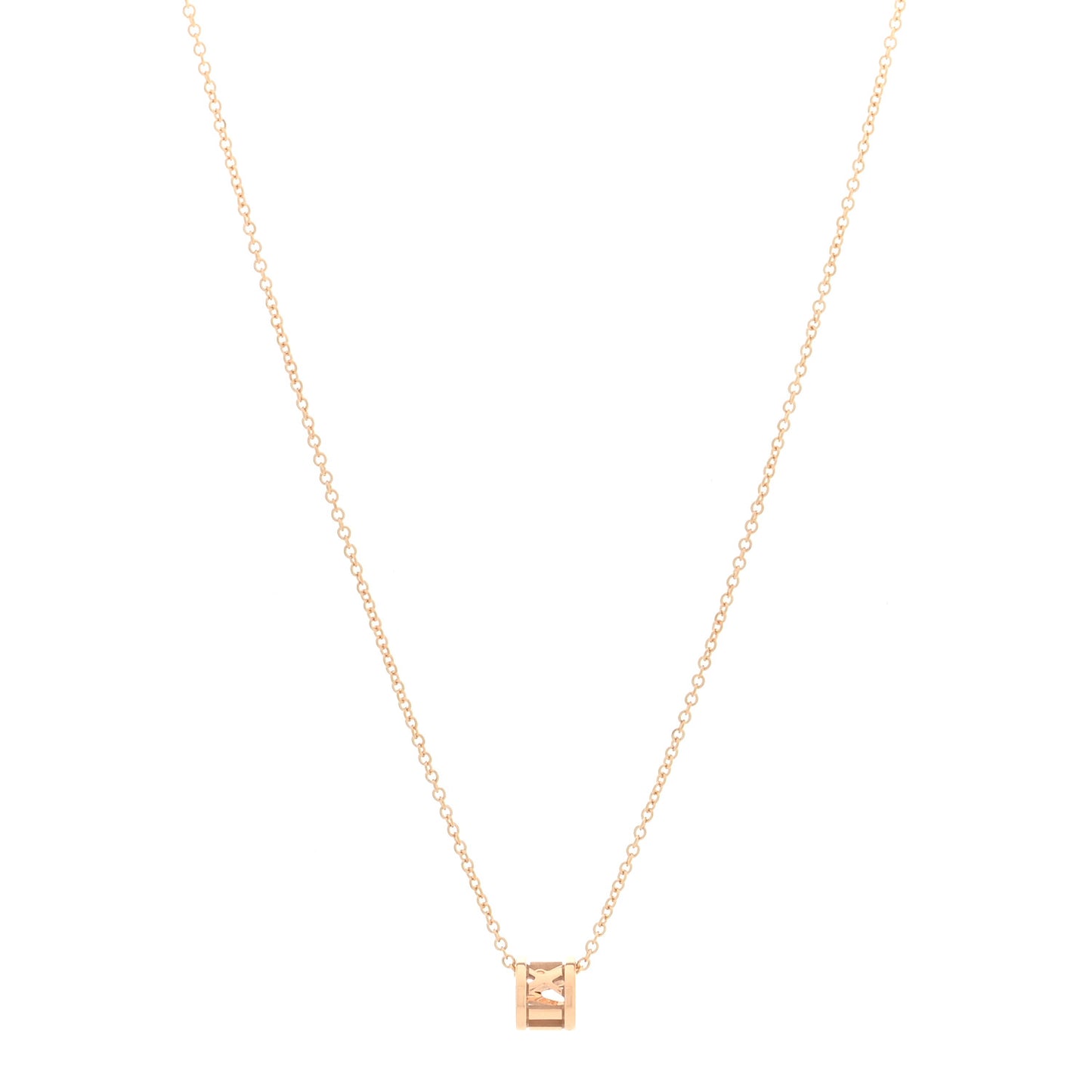 18K Rose Gold Atlas Open Pendant Necklace
