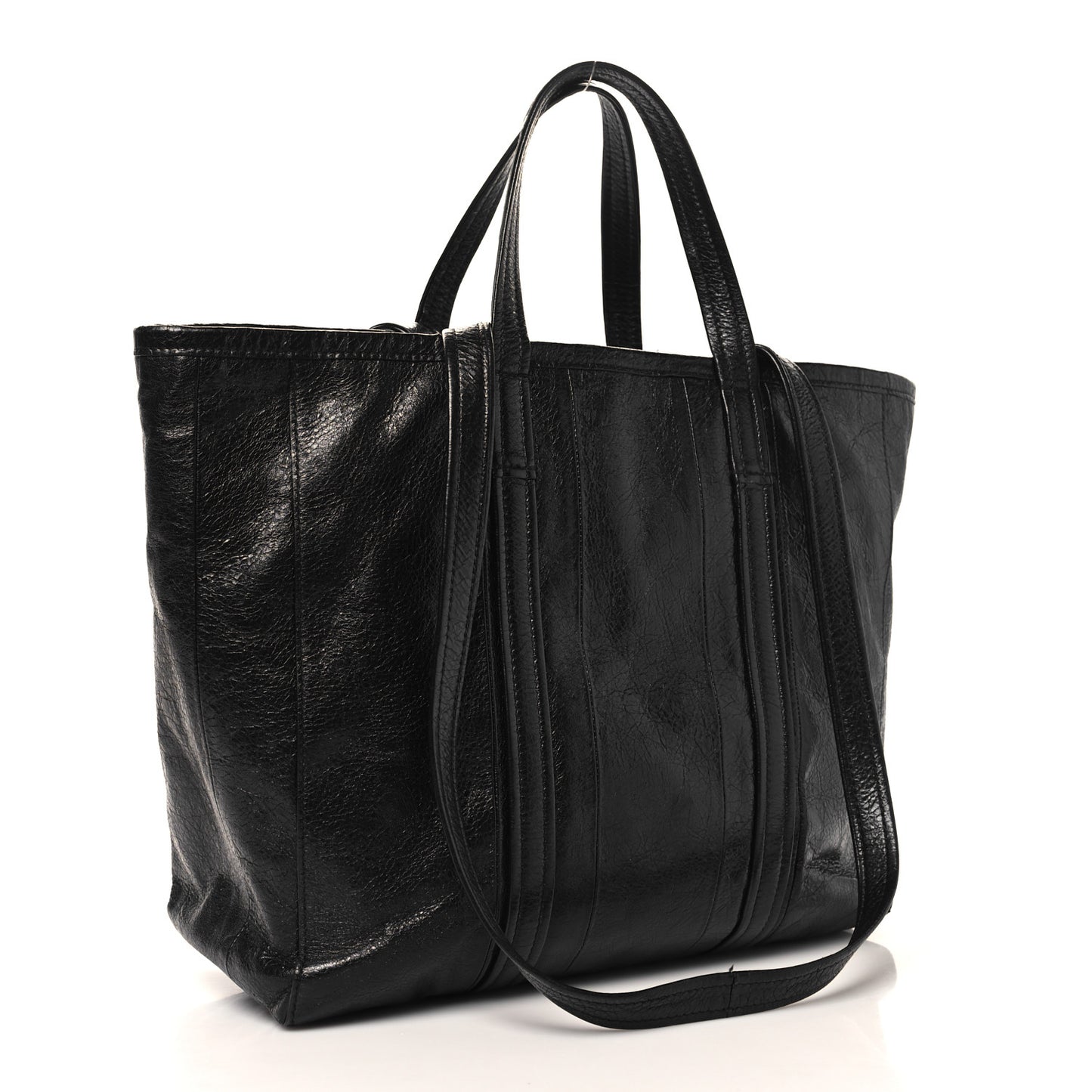 Agneau Arena Medium Barbes East West Shopper Black