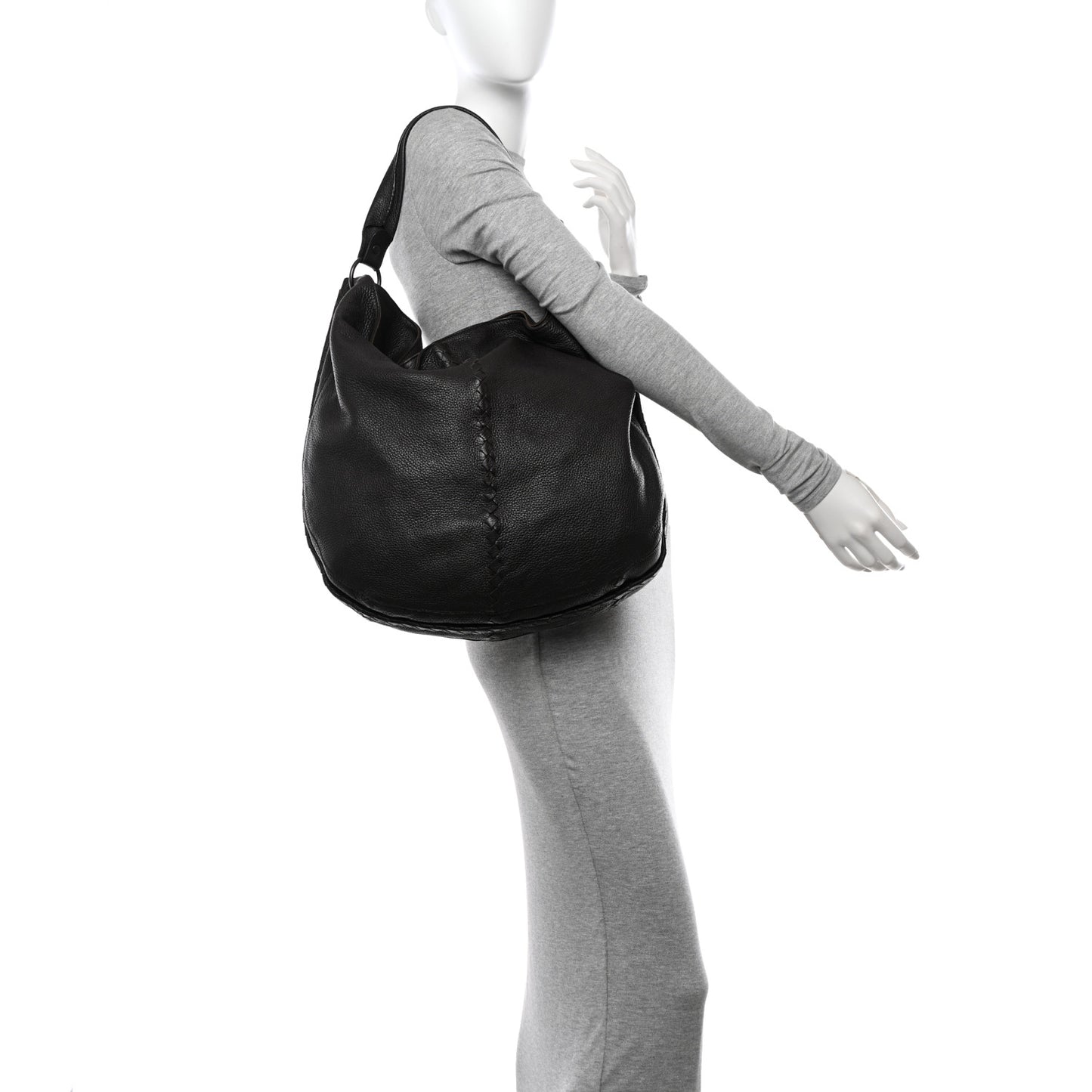 Cervo Deerskin Hobo Ebano