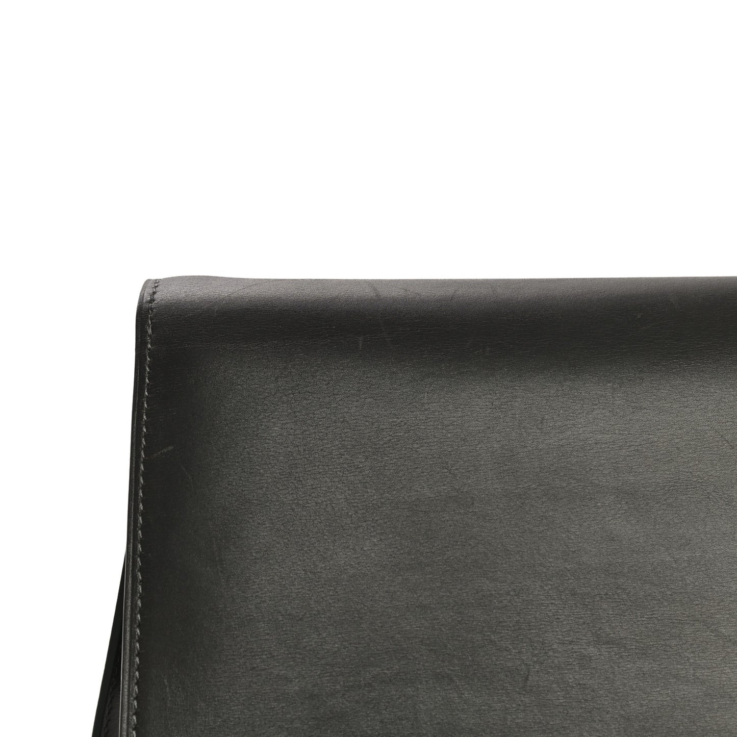 Box Calfskin Medium Classic Box Flap Bag Grey