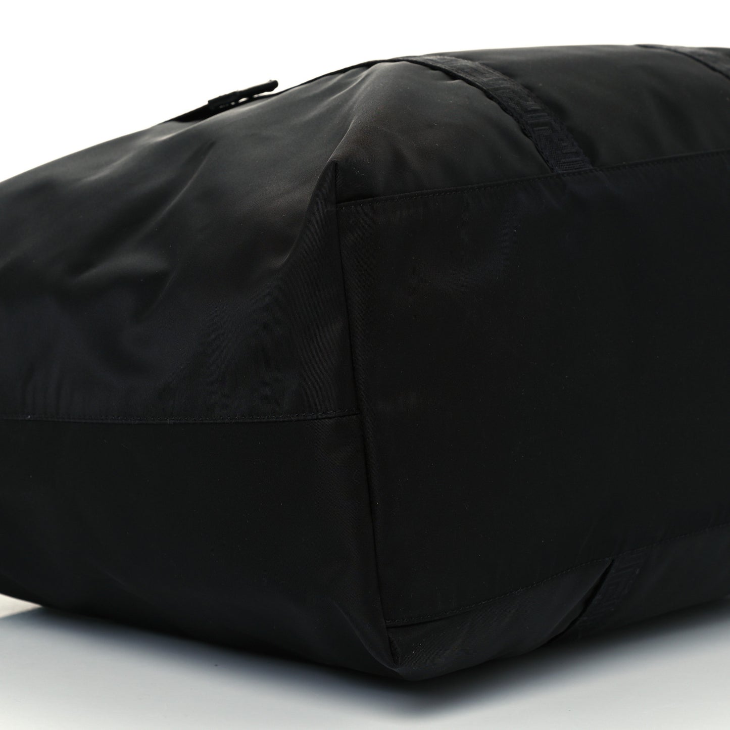 Nylon La Greca Logo Tote Black