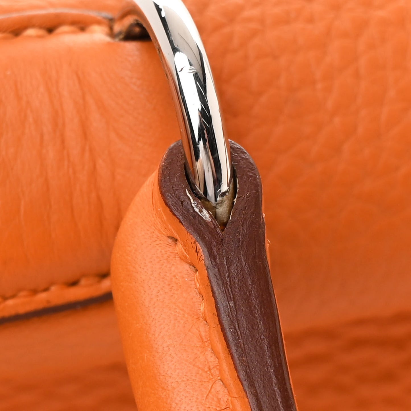 Taurillon Clemence Shoulder Kelly 40 Orange