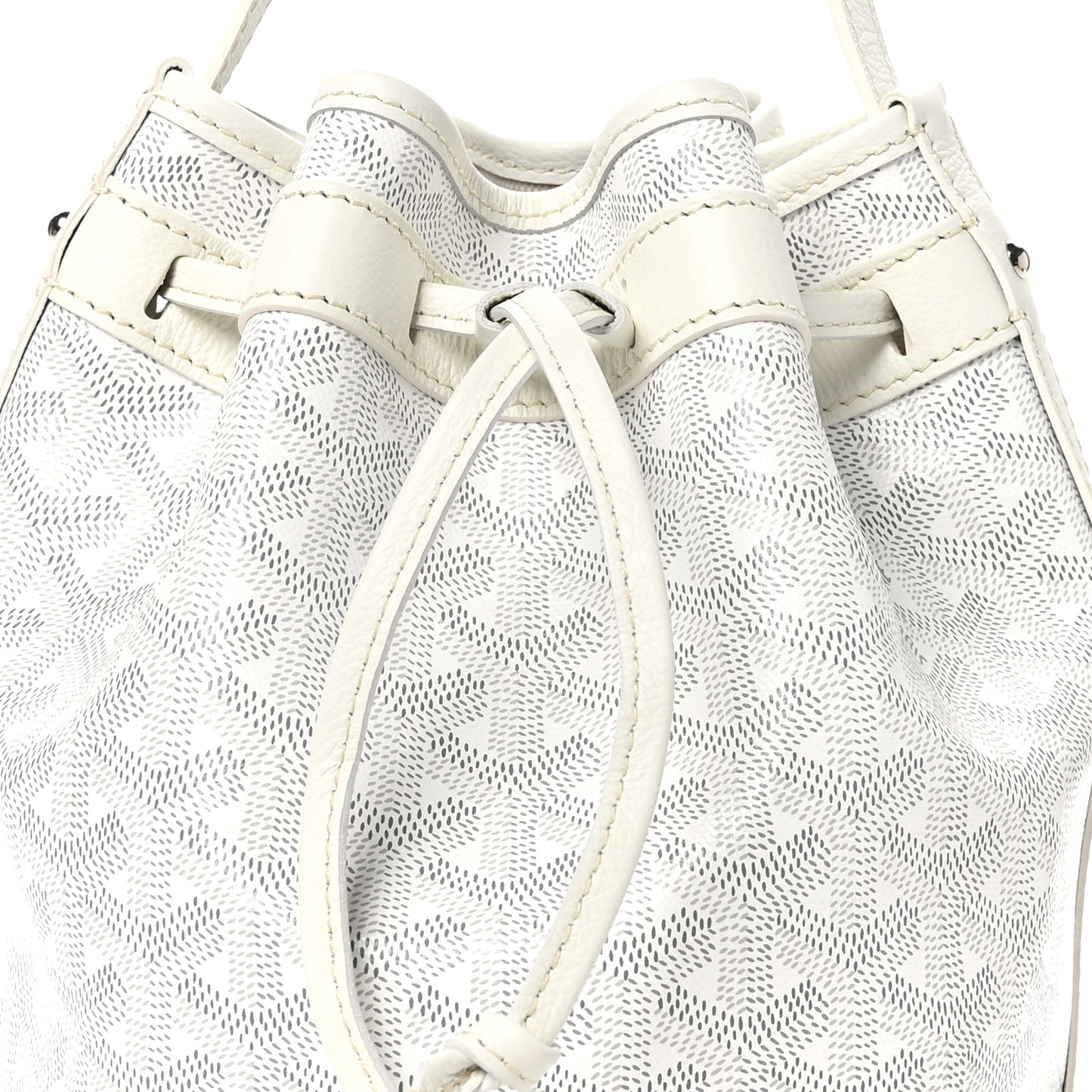 Goyardine Petit Flot Bucket Bag PM White