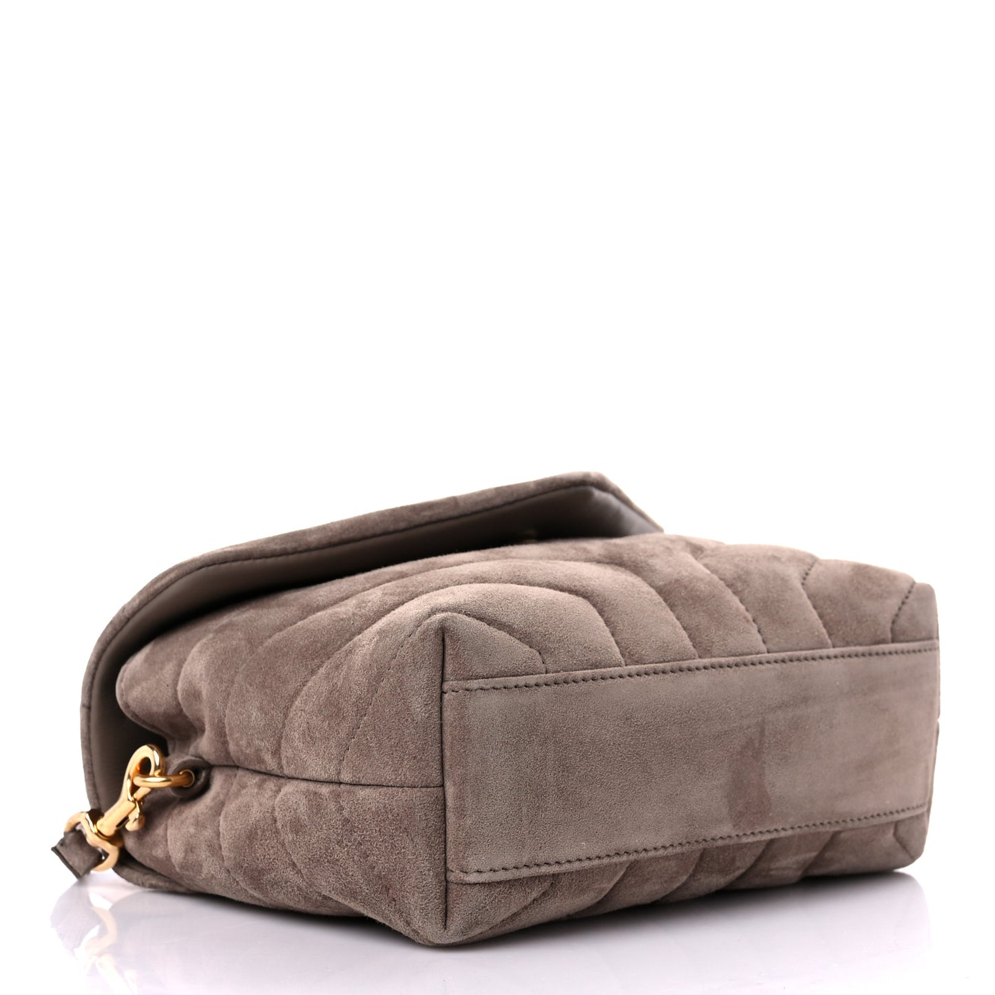 Suede Toy Loulou Shoulder Bag Fog