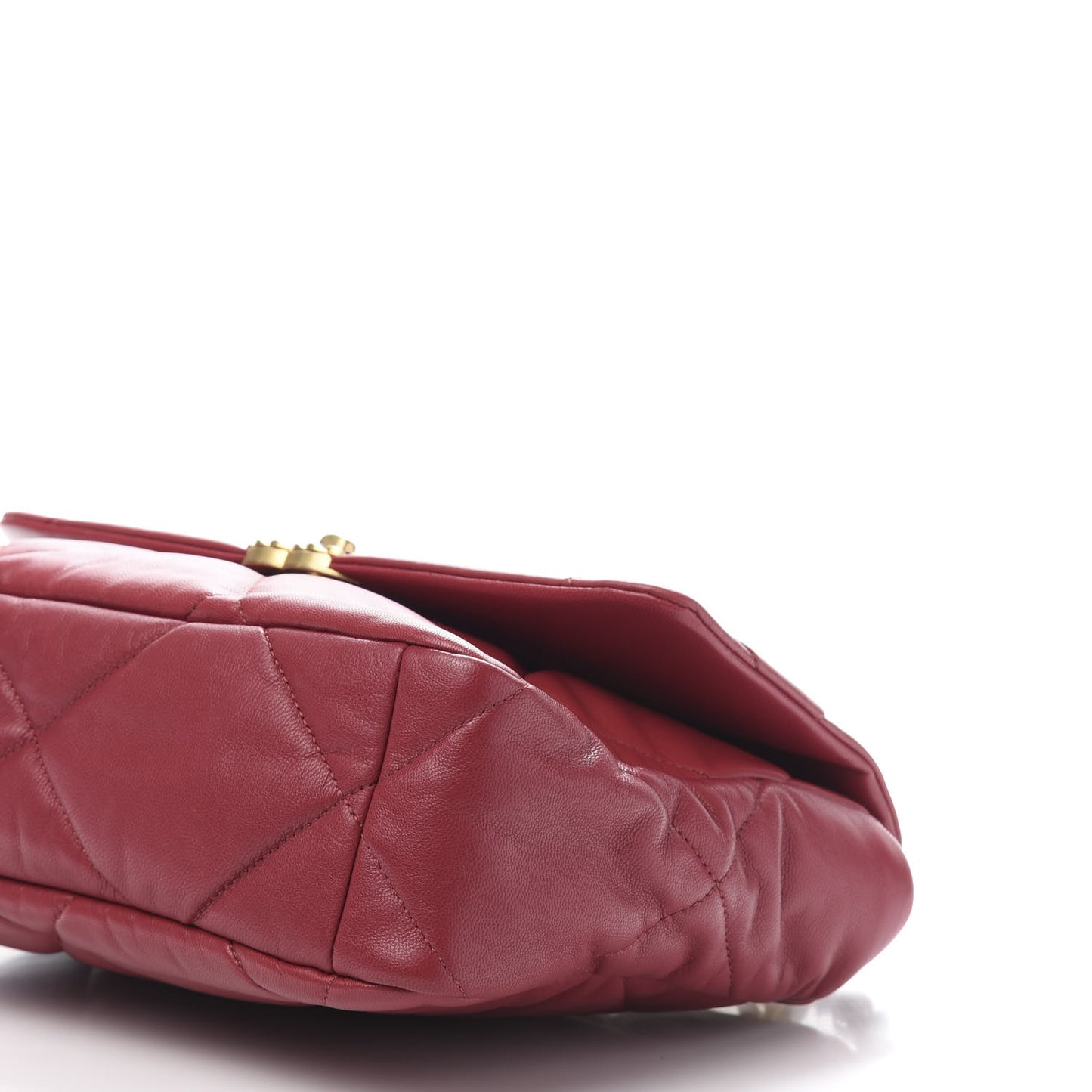 Lambskin Quilted Large 19 Flap Red