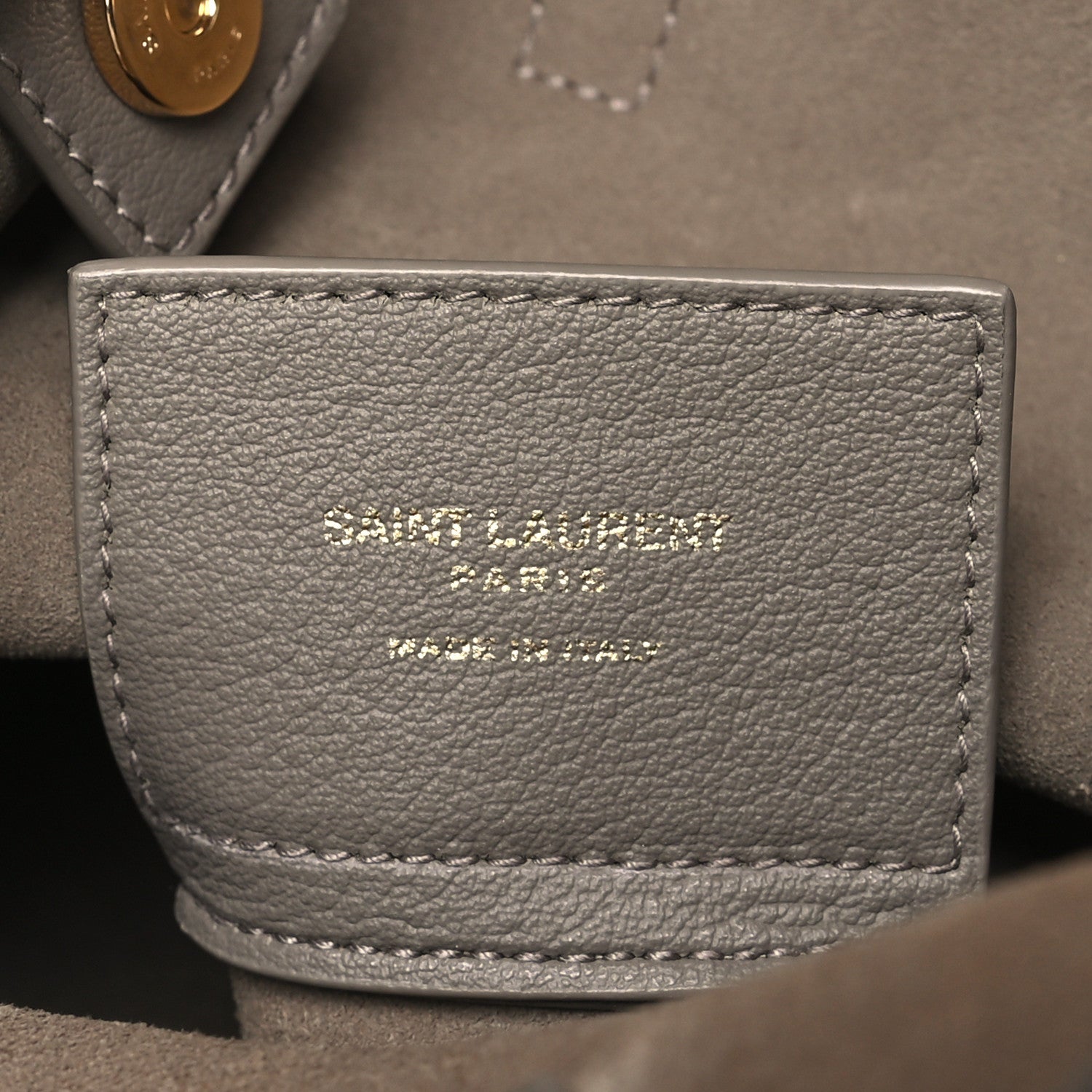 Saint Laurent Calfskin Toy Shopping Tote Greyish Brown 6 of 10