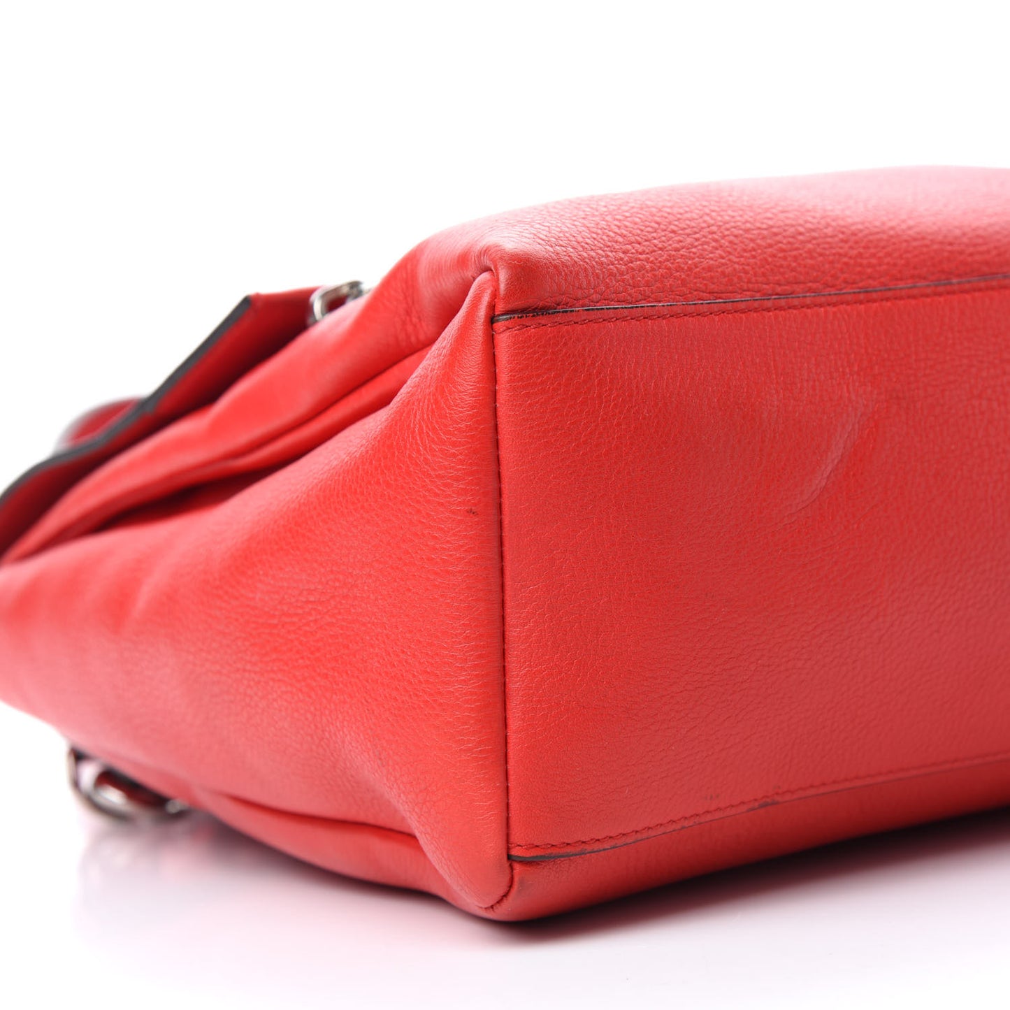 Calfskin Small Pandora Pure Flap Bag Medium Red