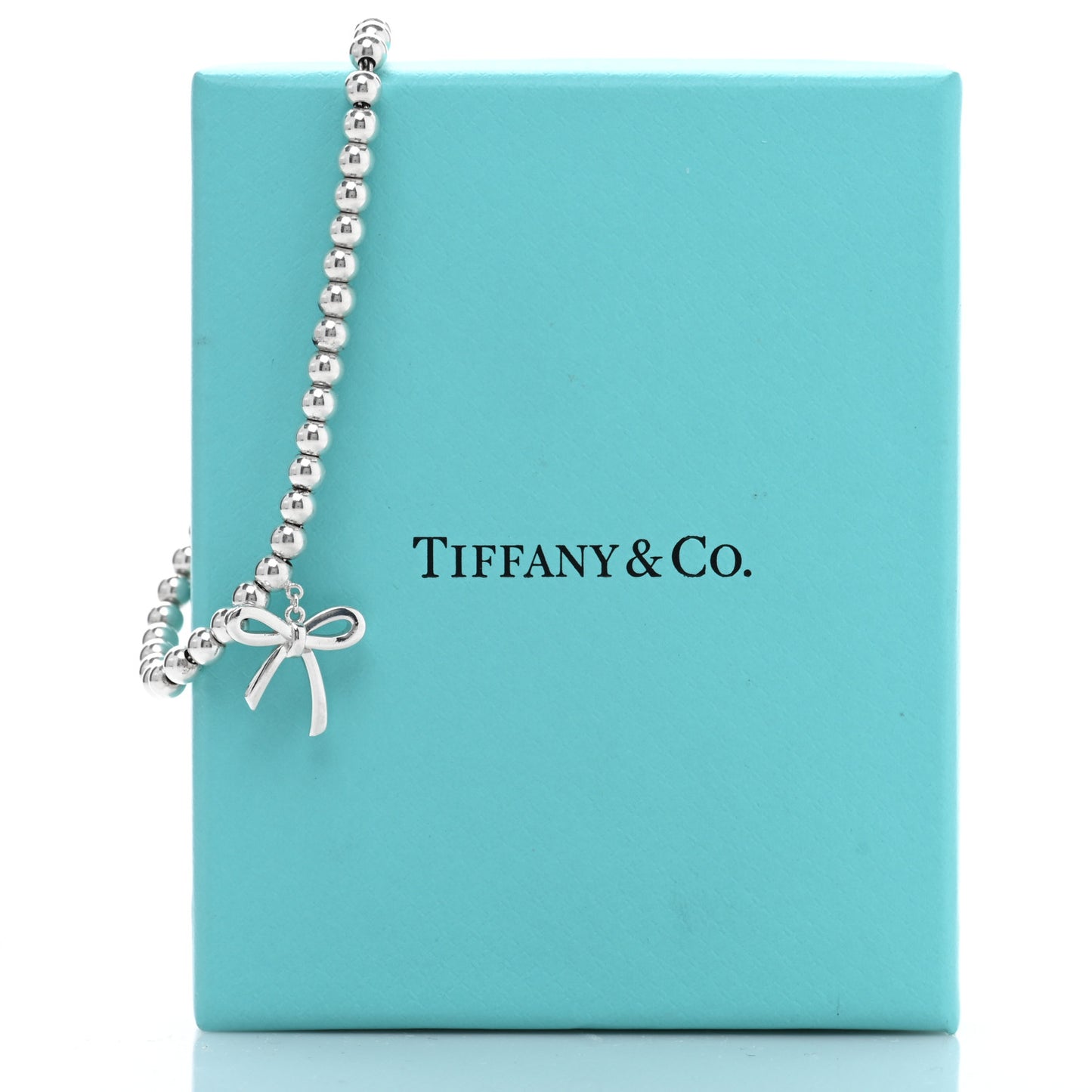 Sterling Silver 4mm Bow Bead Bracelet