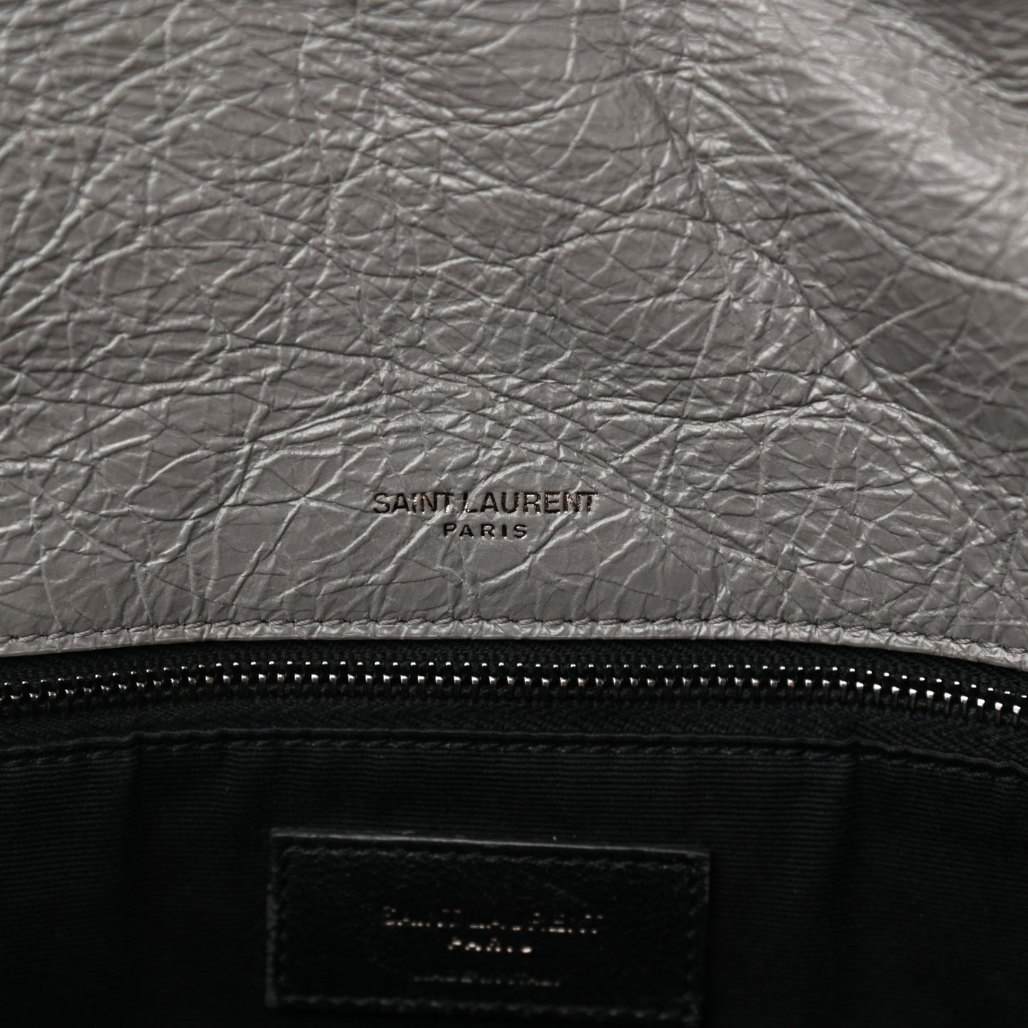 Crinkled Calfskin Matelasse Monogram Large Niki Chain Satchel Fog