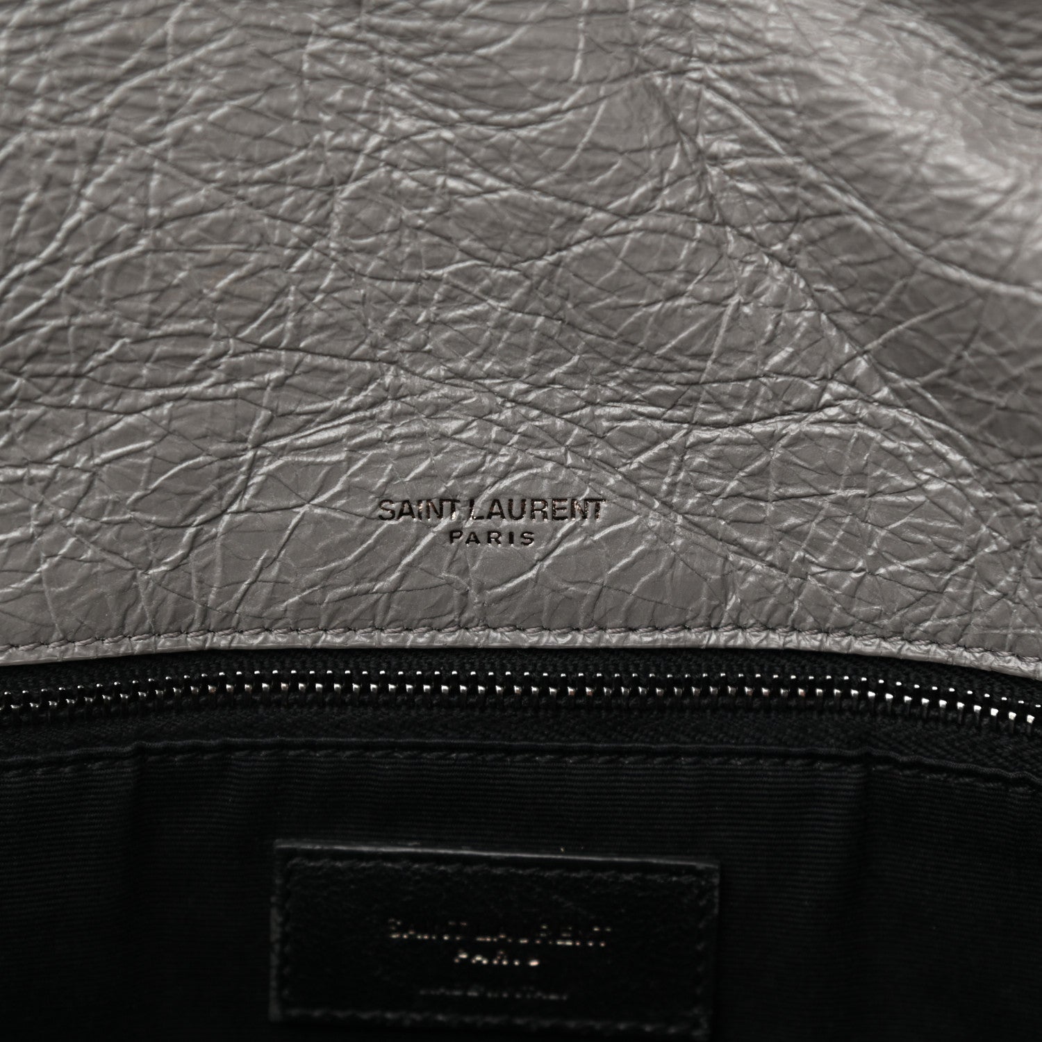Saint Laurent Crinkled Calfskin Matelasse Monogram Large Niki Chain Satchel Fog 6 of 12