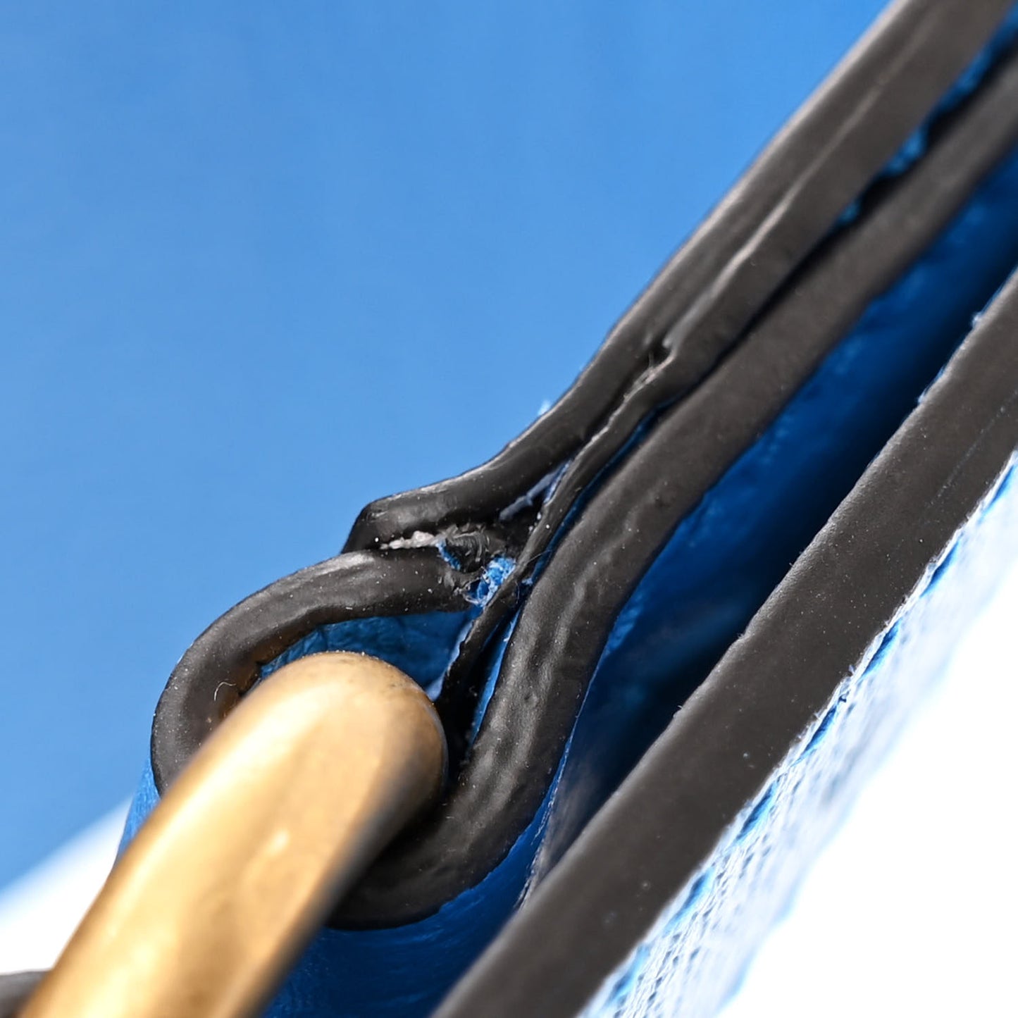 Monogram Jumbo GG Textured Dollar Calfskin Web I Feel Gucci Belt Bag Camel Ebony Blue
