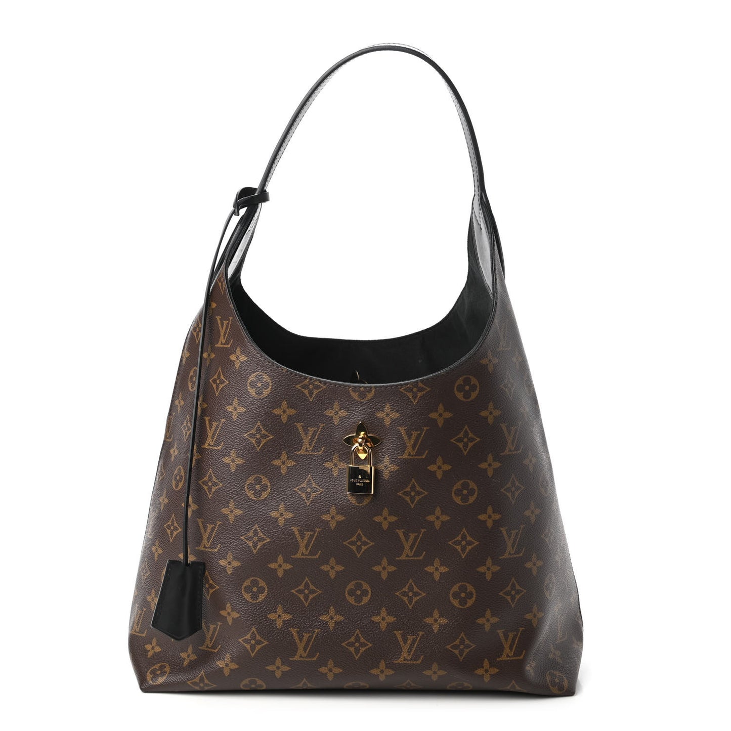Monogram Flower Hobo Black