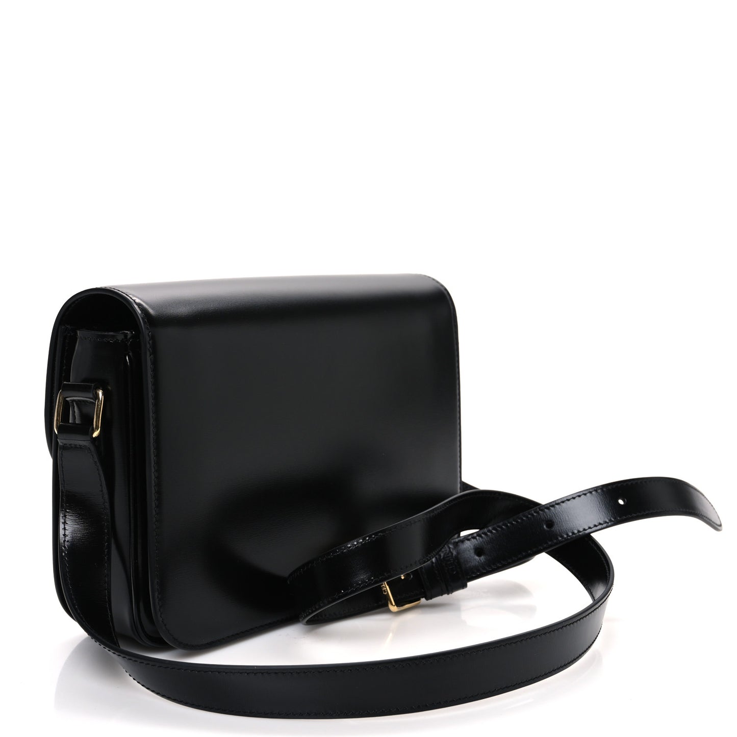 Shiny Calfskin Medium Triomphe Black