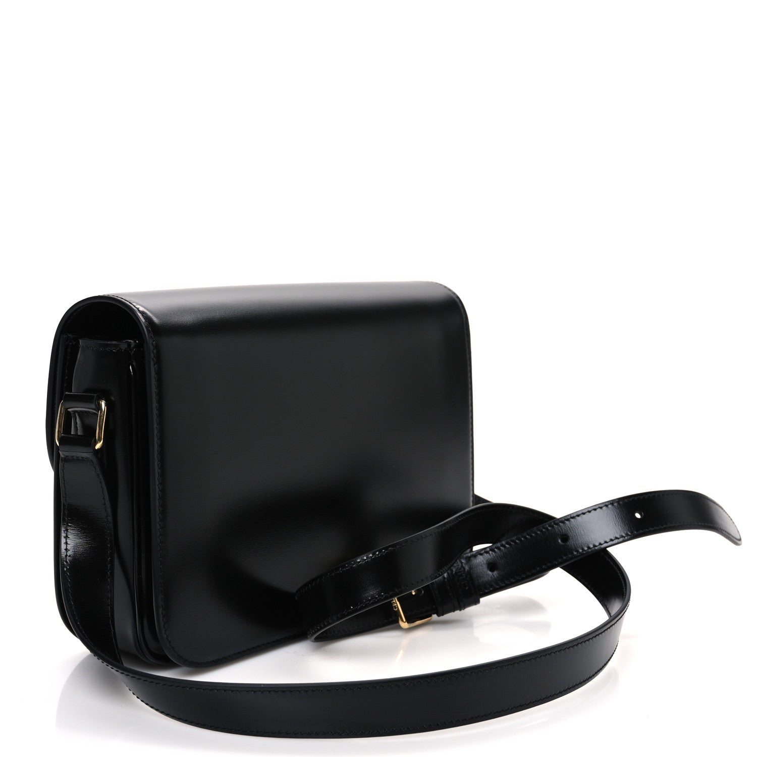 Celine Shiny Calfskin Medium Triomphe Black 3 of 10