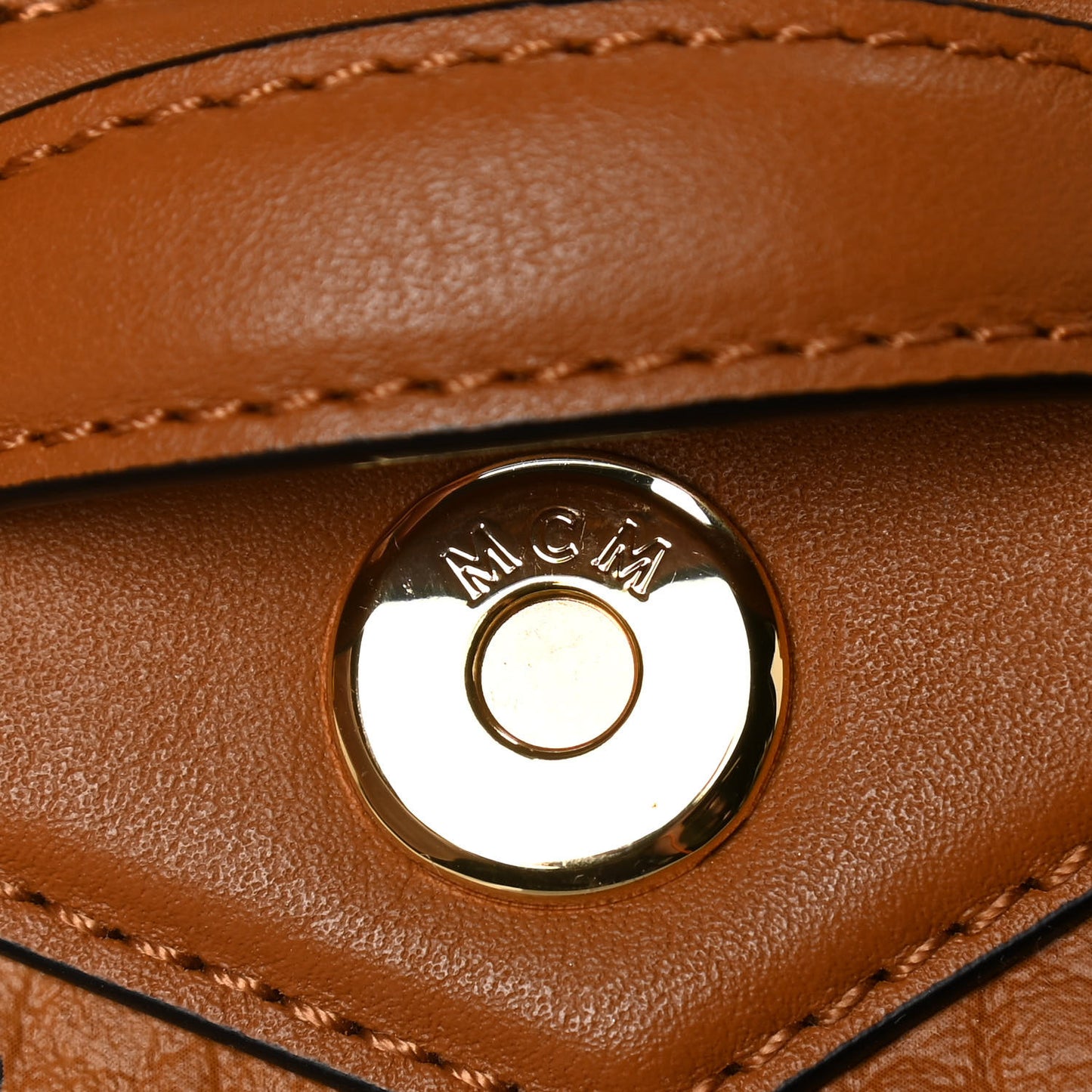 Calfskin Essential Visetos Small Backpack Cognac