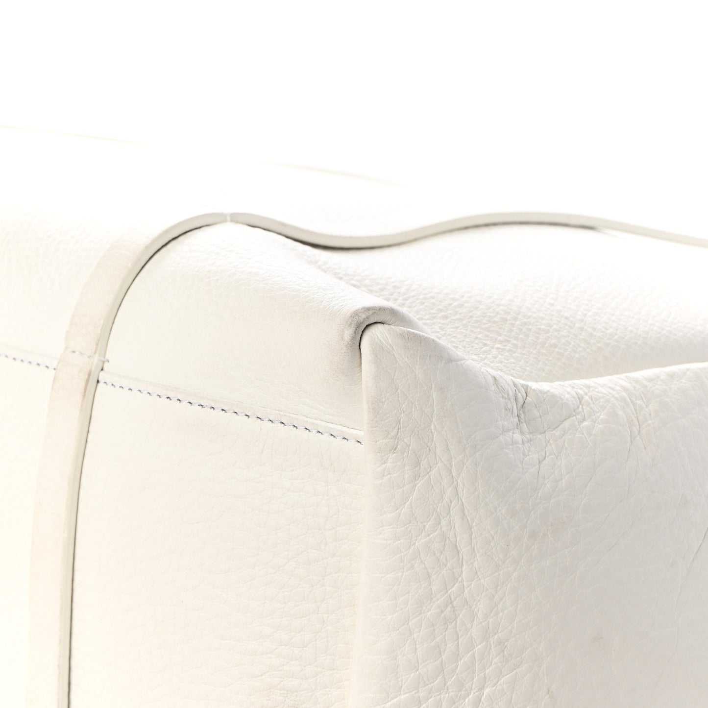 Smooth Calfskin Double Sided Medium Everyday Tote Optic White Black