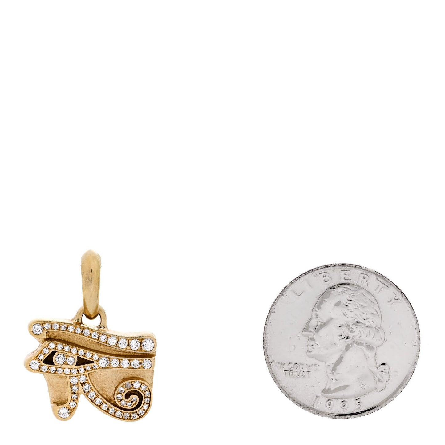 DAVID YURMAN 18K Yellow Gold Diamond Cairo Eye of Horus Amulet Pendant