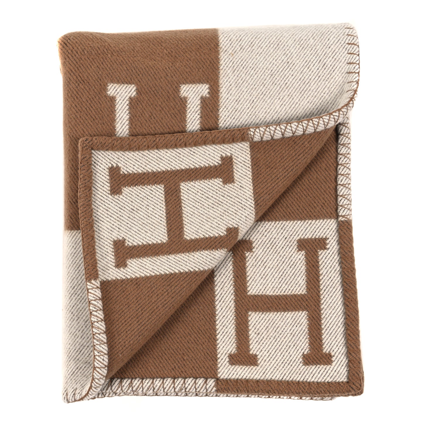 Wool Cashmere Avalon Blanket Ecru Camel