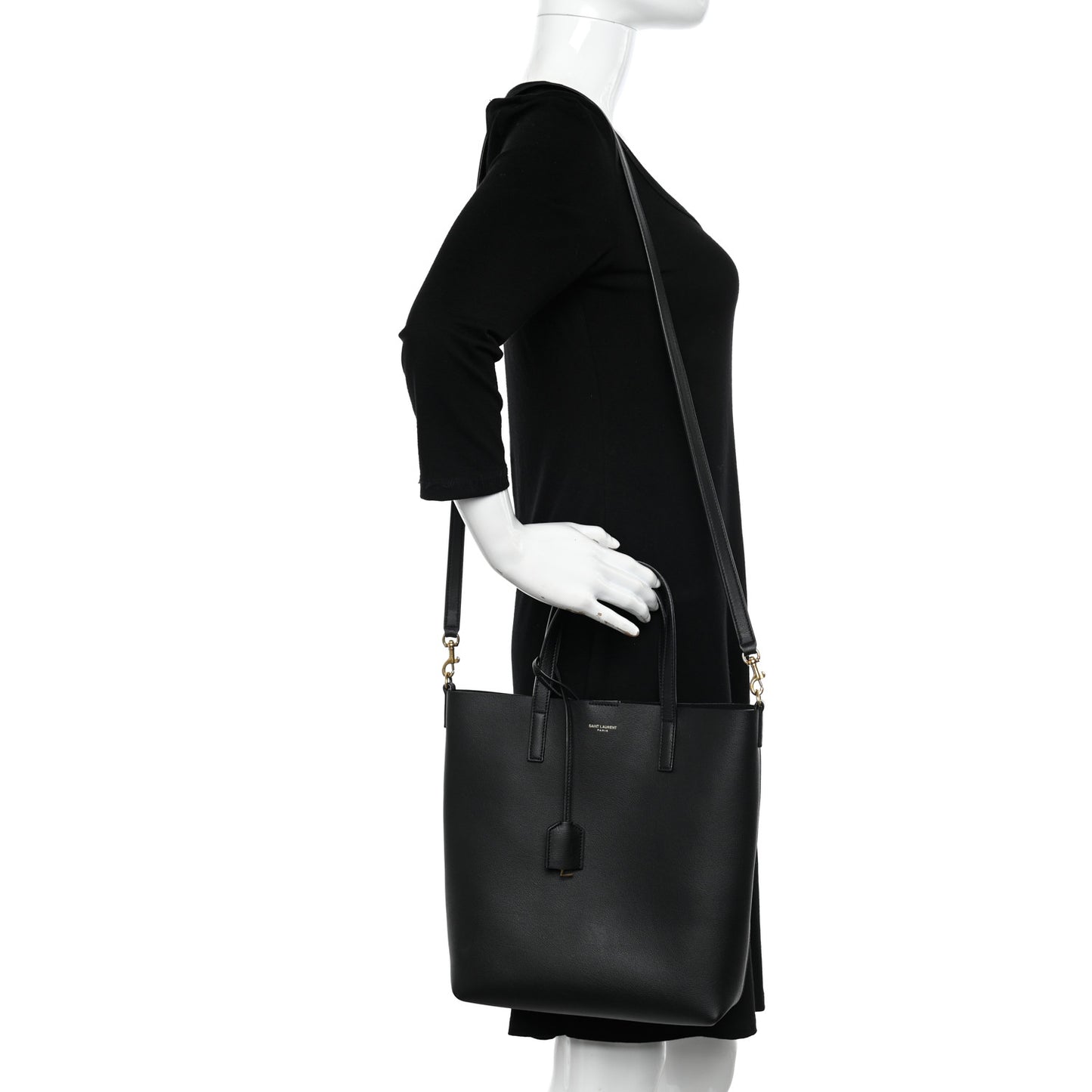 Calfskin Toy Shopping Tote Black
