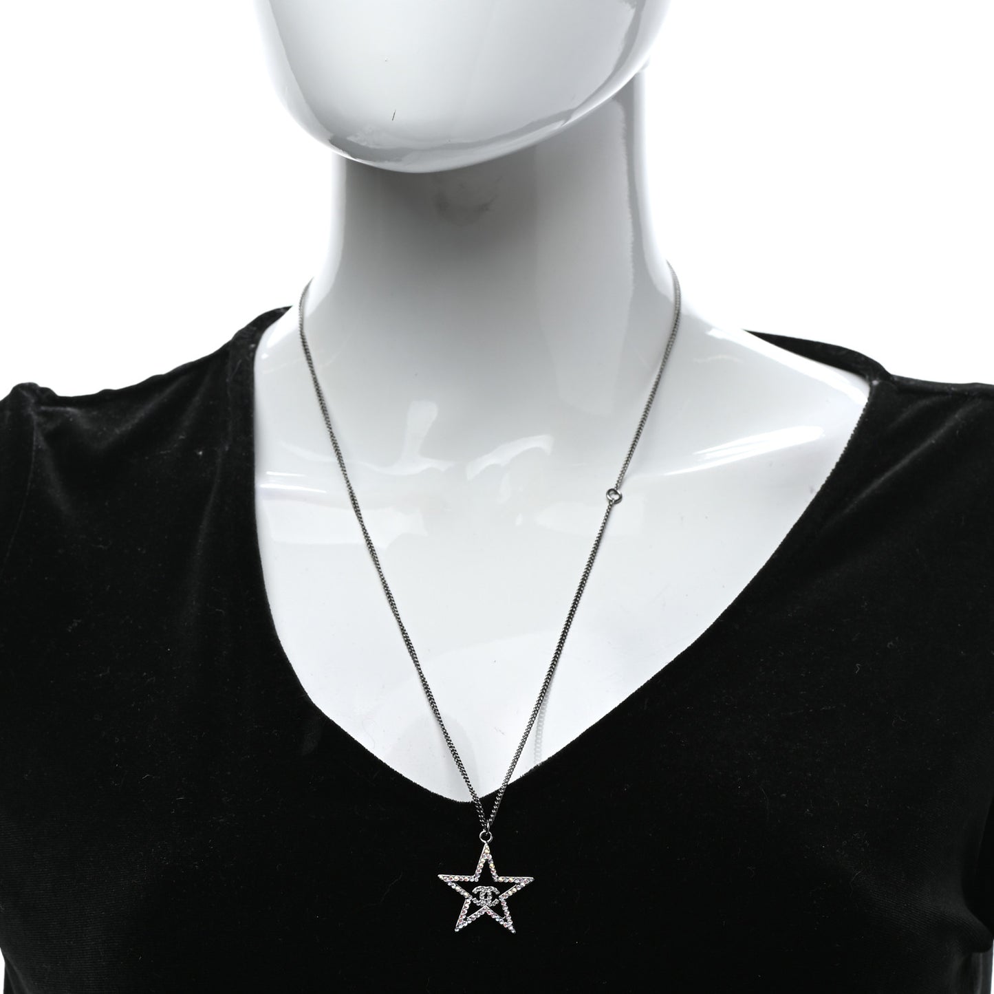 Ruthenium Crystal Star CC Necklace