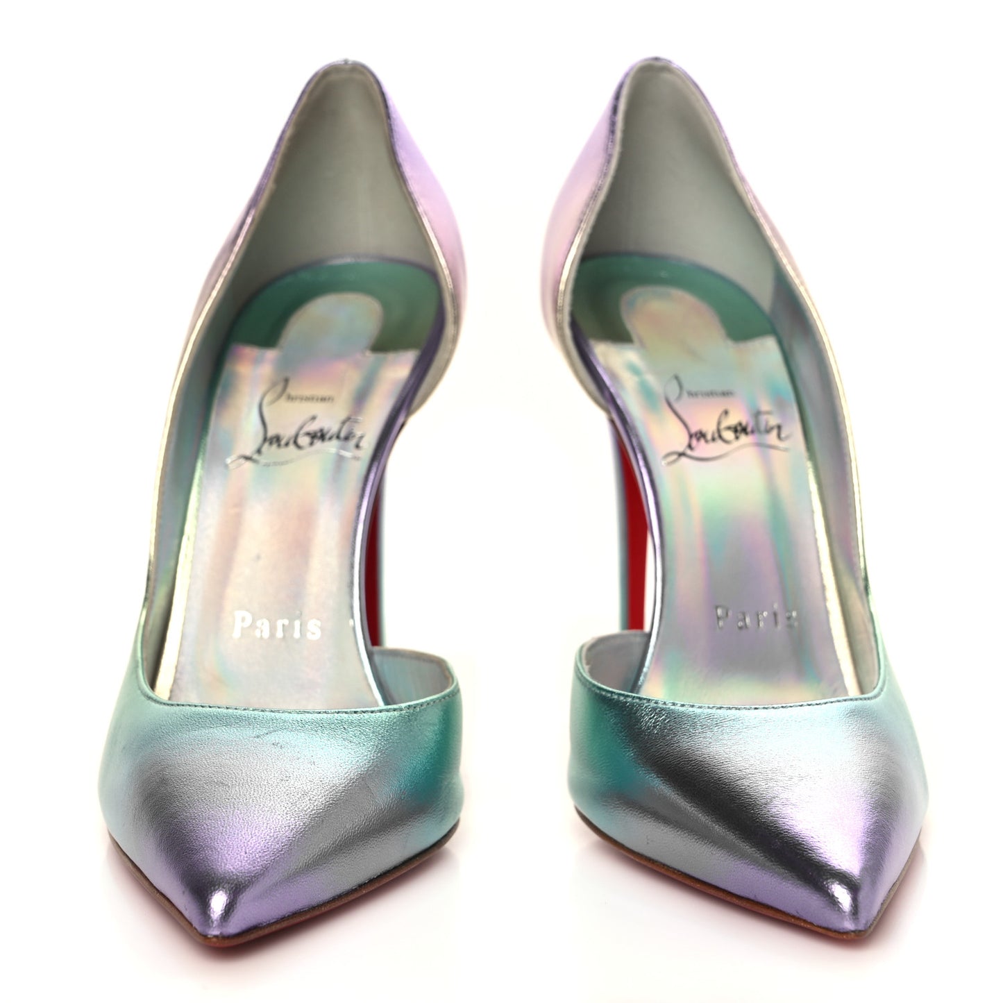 Iridescent Nappa Lam Licorne Iriza 100 Pumps 37 Multicolor