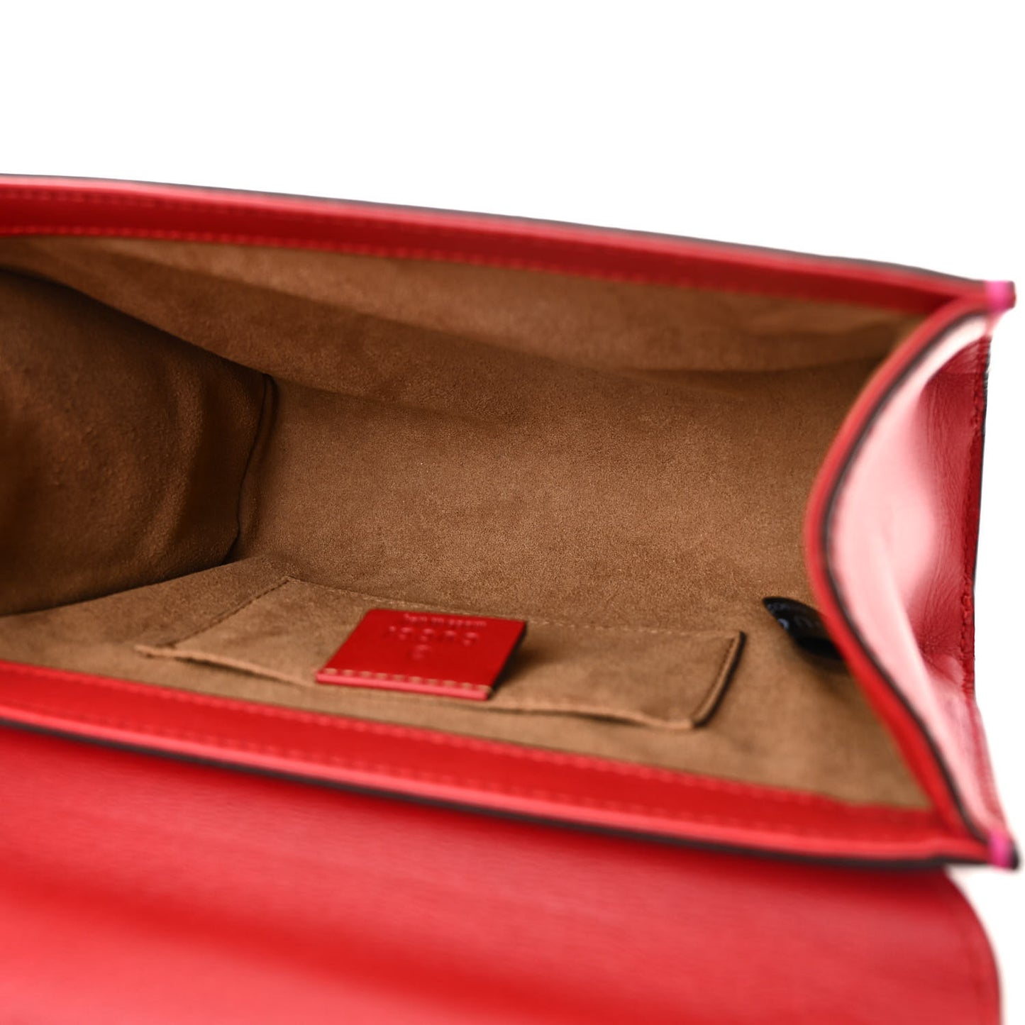 Calfskin Small Padlock Shoulder Bag New Rosette Hibiscus Red