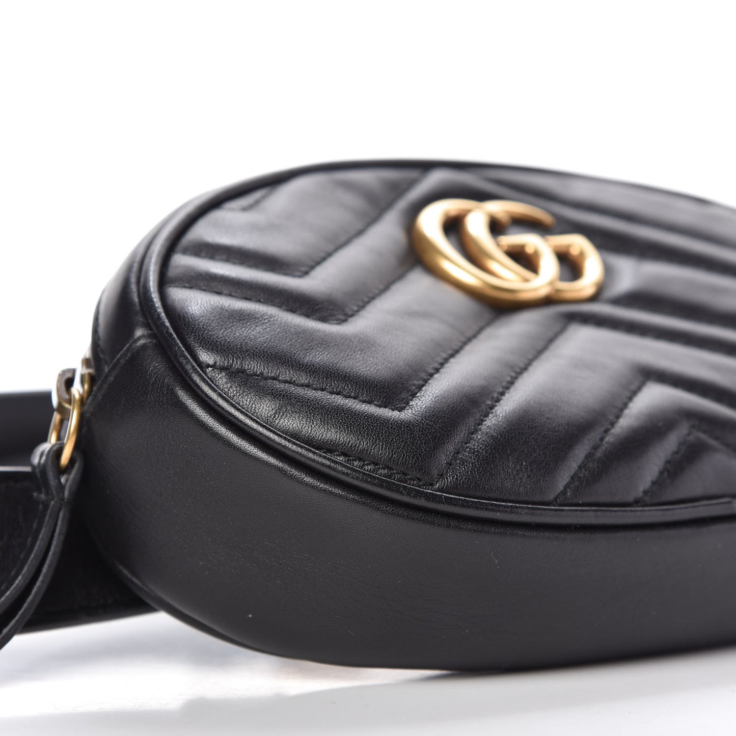 Calfskin Matelasse GG Marmont Belt Bag 85 34 Black