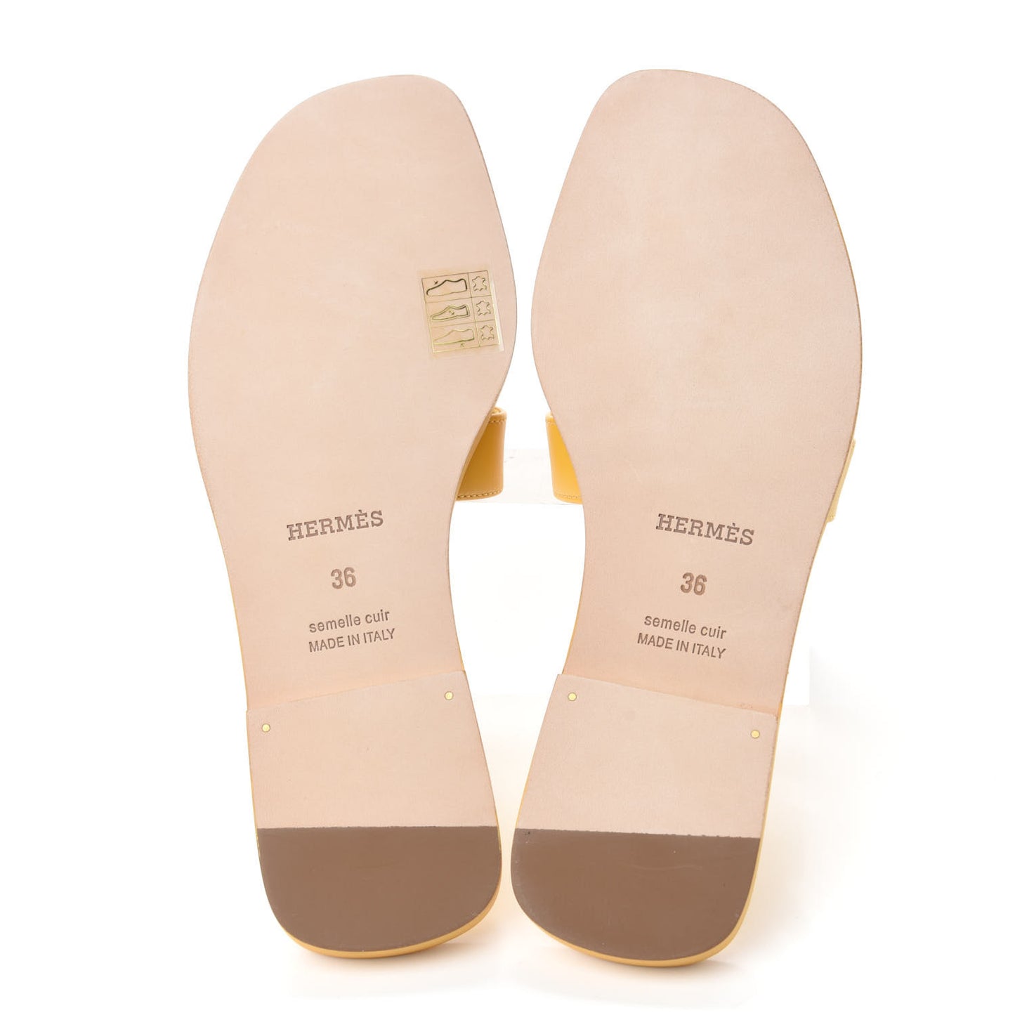 Calfskin Oran Sandals 36 Ocre Jaune