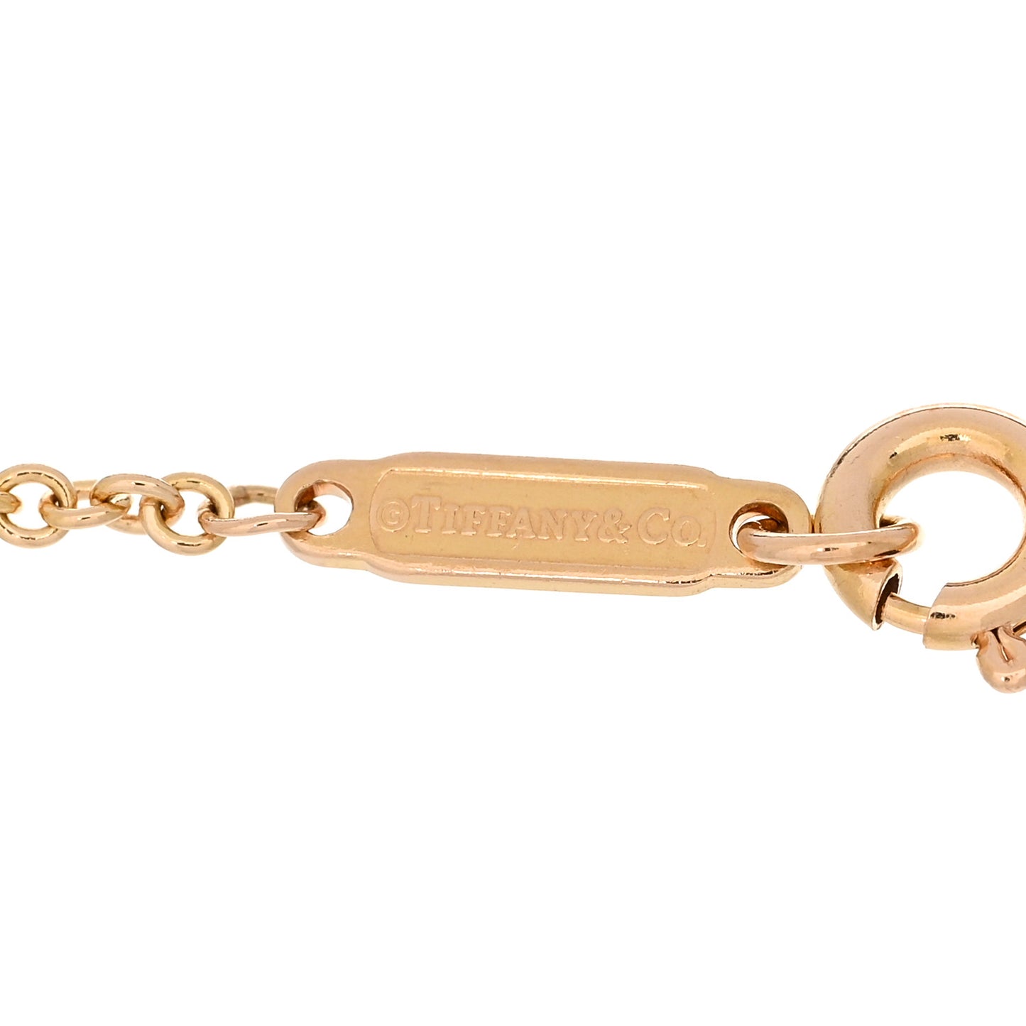 18K Rose Gold Diamond Tag Chain Bracelet