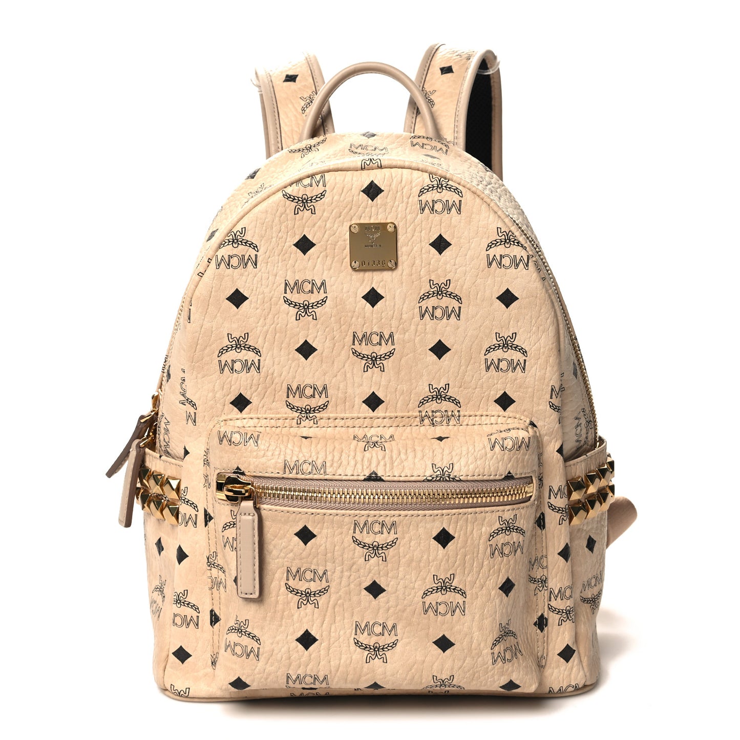 Visetos Small Side Stud Stark Backpack Beige