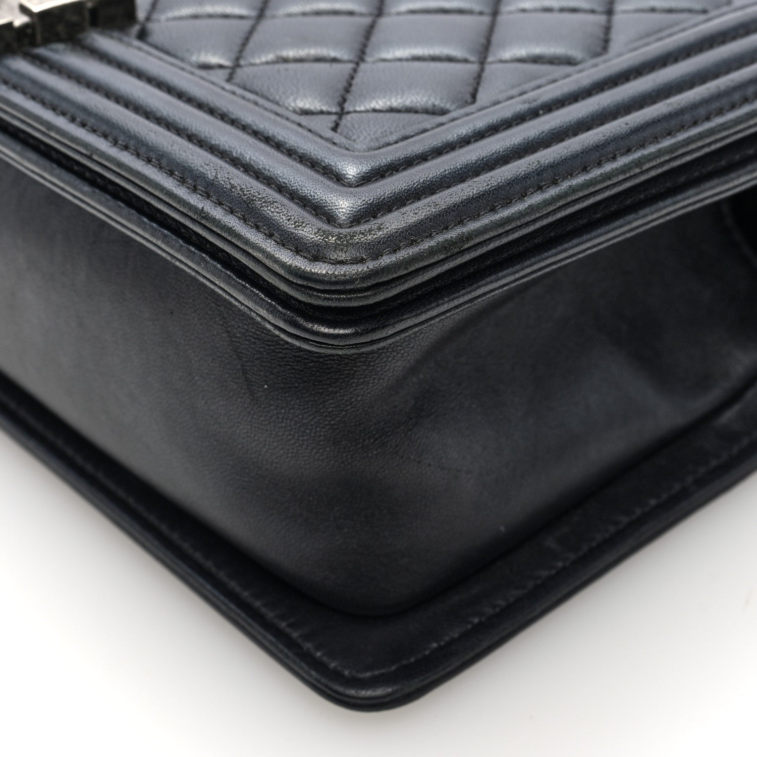 Chanel Lambskin Quilted Medium Boy Flap Black 10 of 10