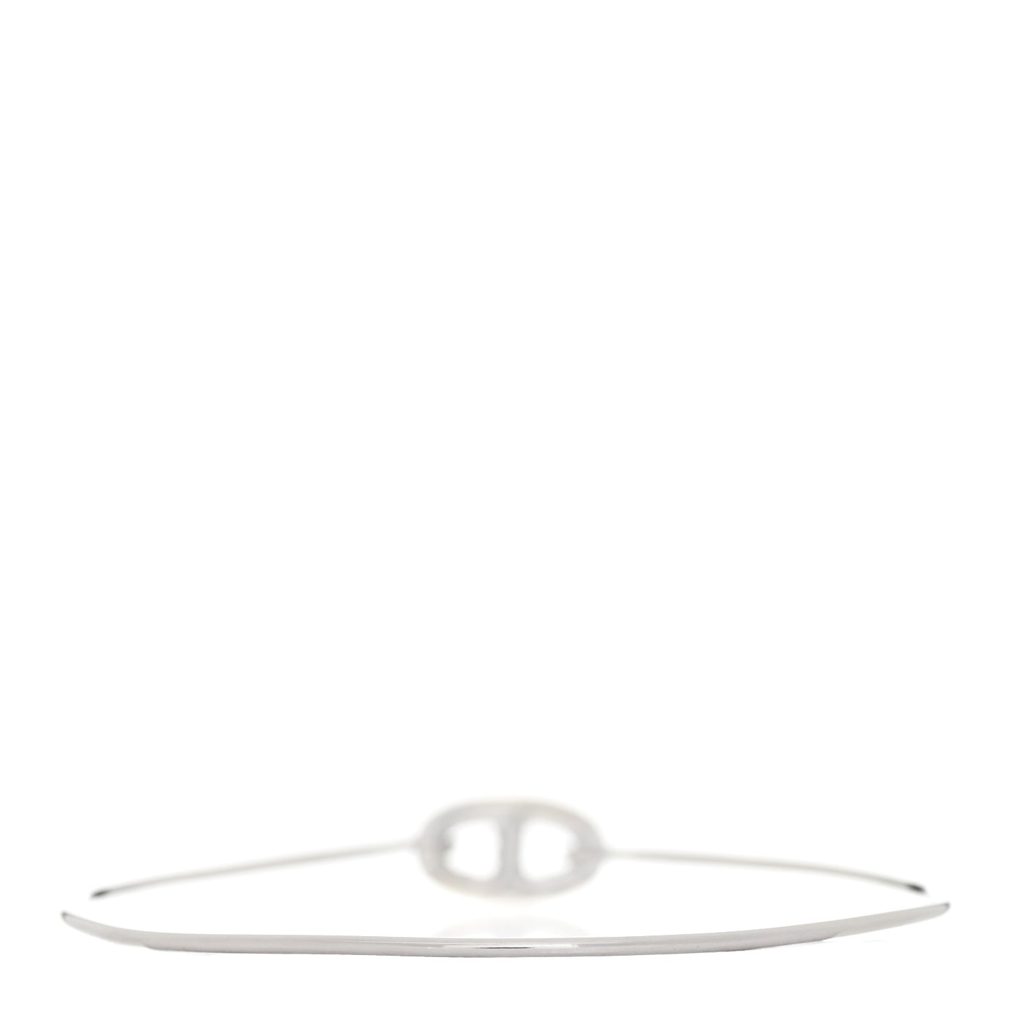 18K White Gold Diamond PM Ronde Chaine d'Ancre Bracelet LG