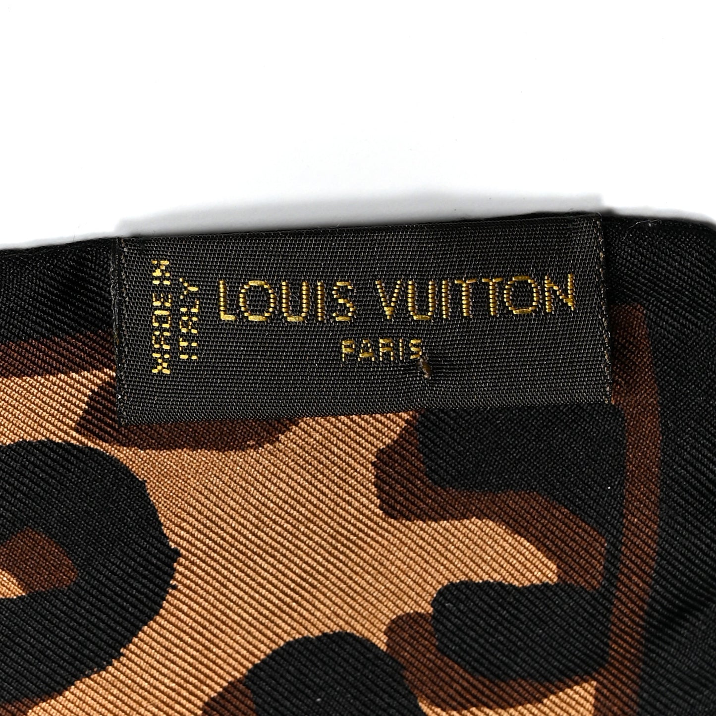 Silk Leopard Bandeau Scarf Marron