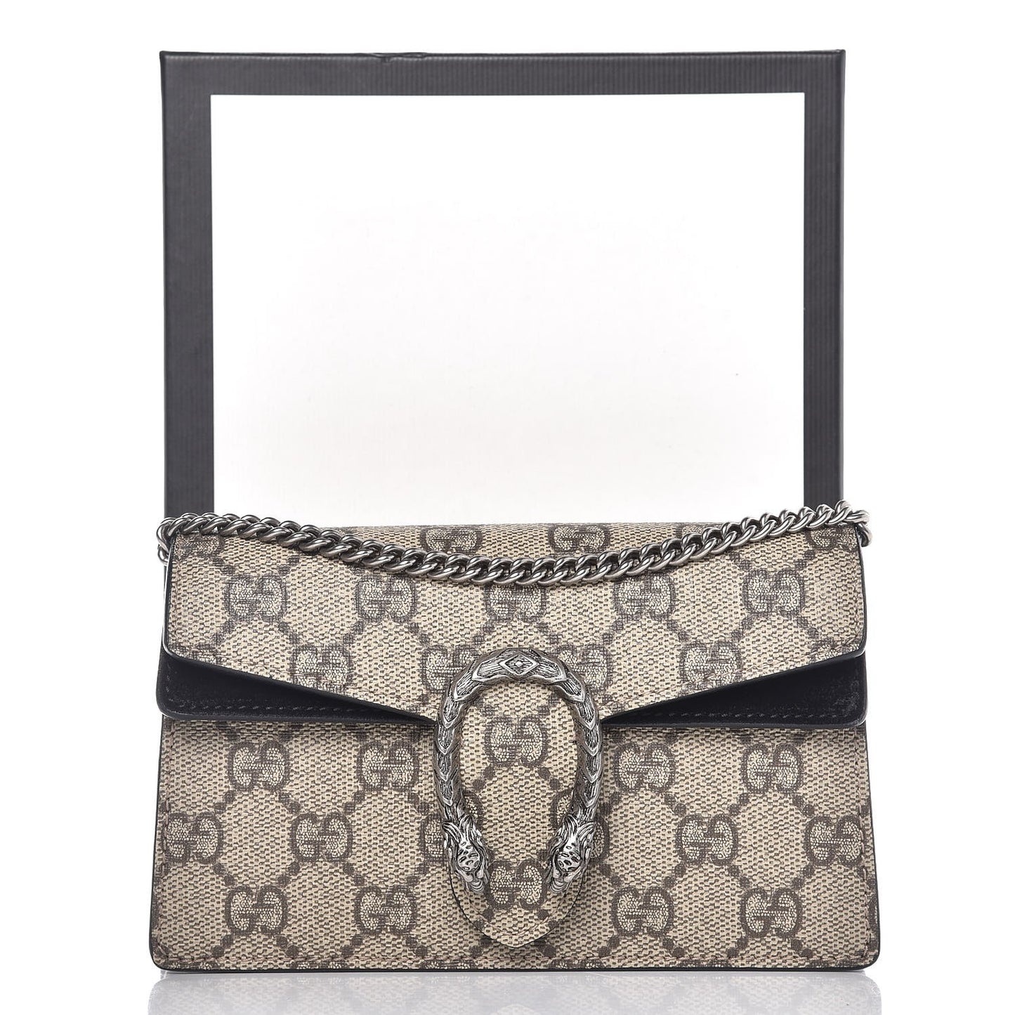 GG Supreme Monogram Super Mini Dionysus Shoulder Bag Black