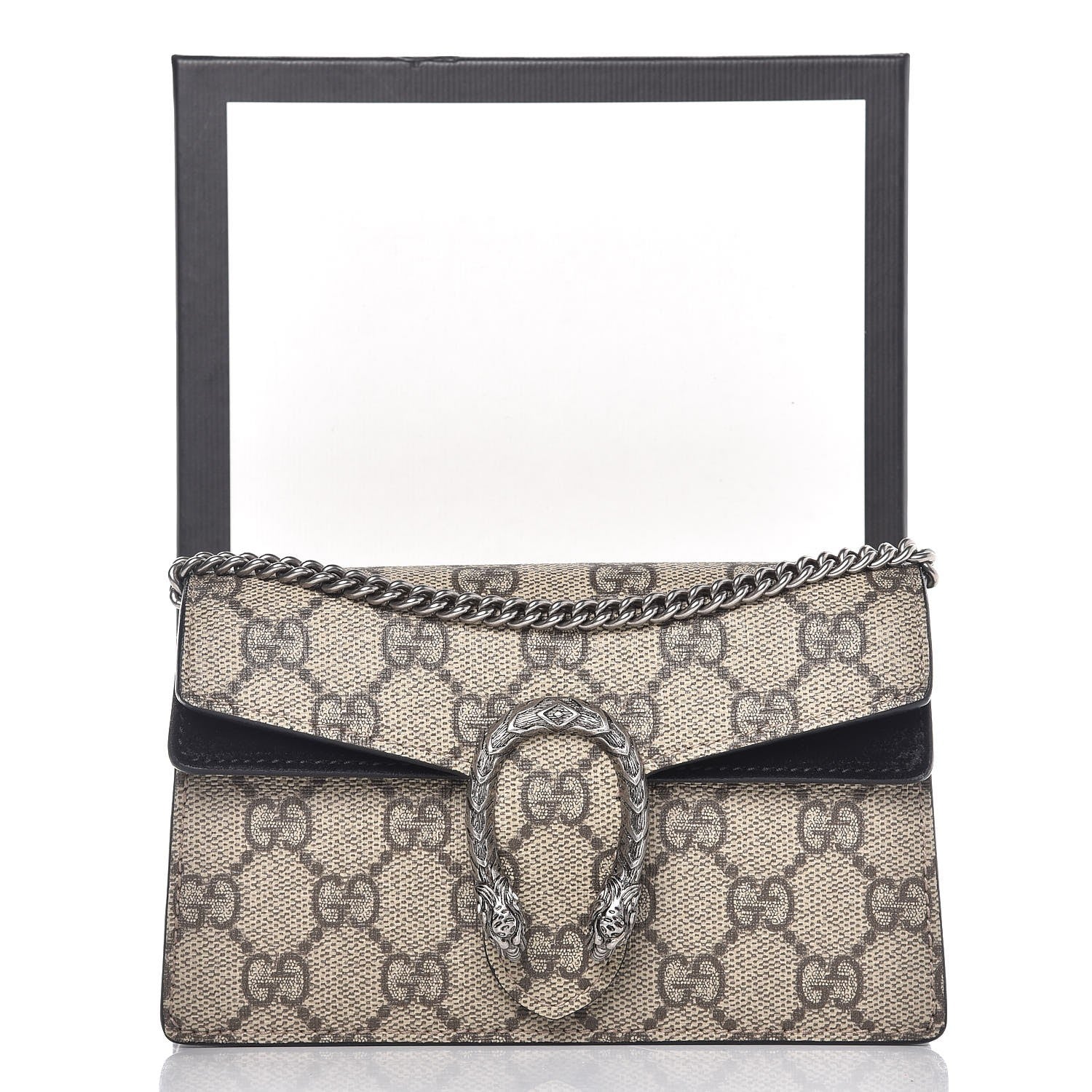 Gucci GG Supreme Monogram Super Mini Dionysus Shoulder Bag Black 8 of 8