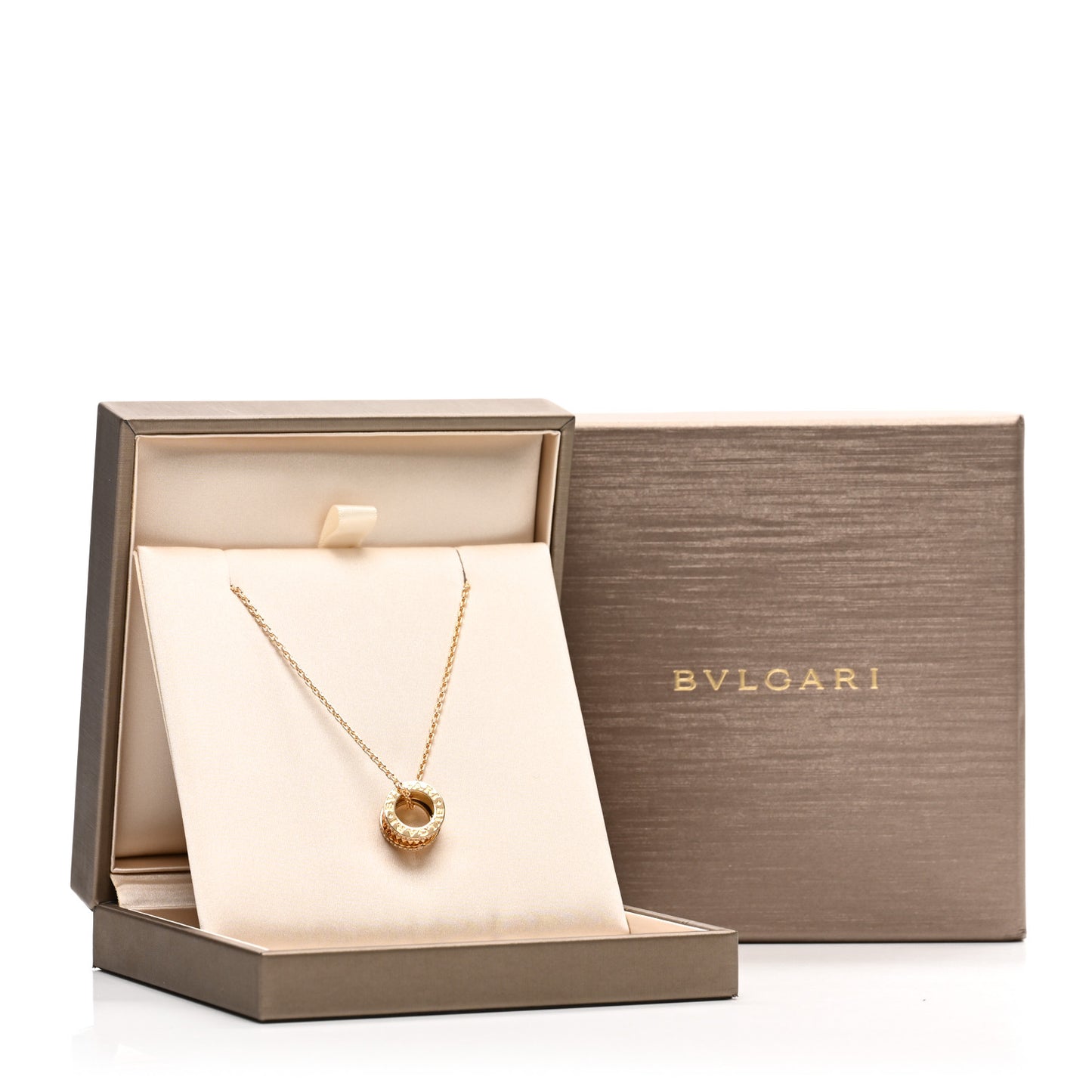 18K Yellow Gold Diamond .38ctw B.Zero1 Rock Pendant Necklace